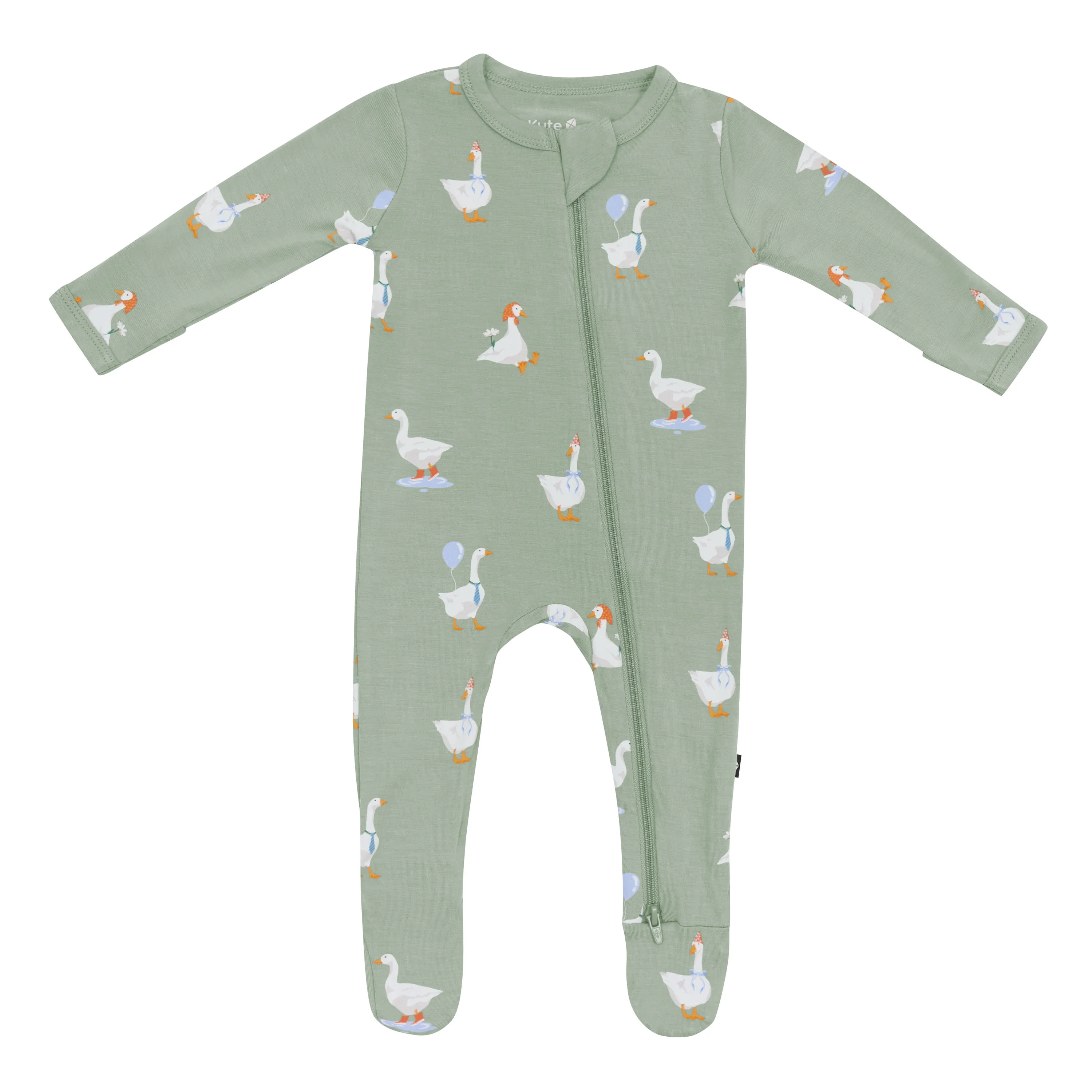 Zippered Footie in Silly Goose - Image 2