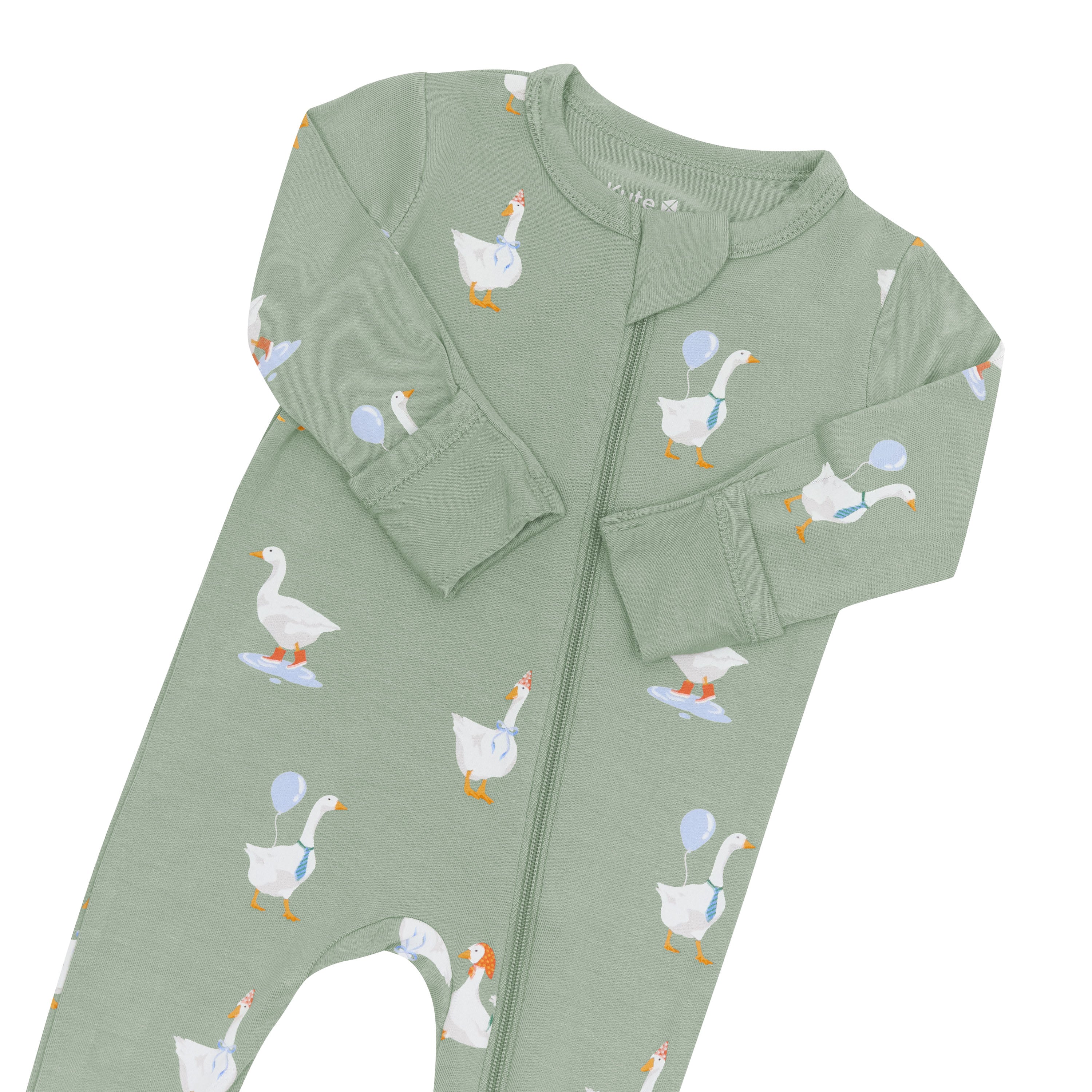 Zippered Footie in Silly Goose - Image 3