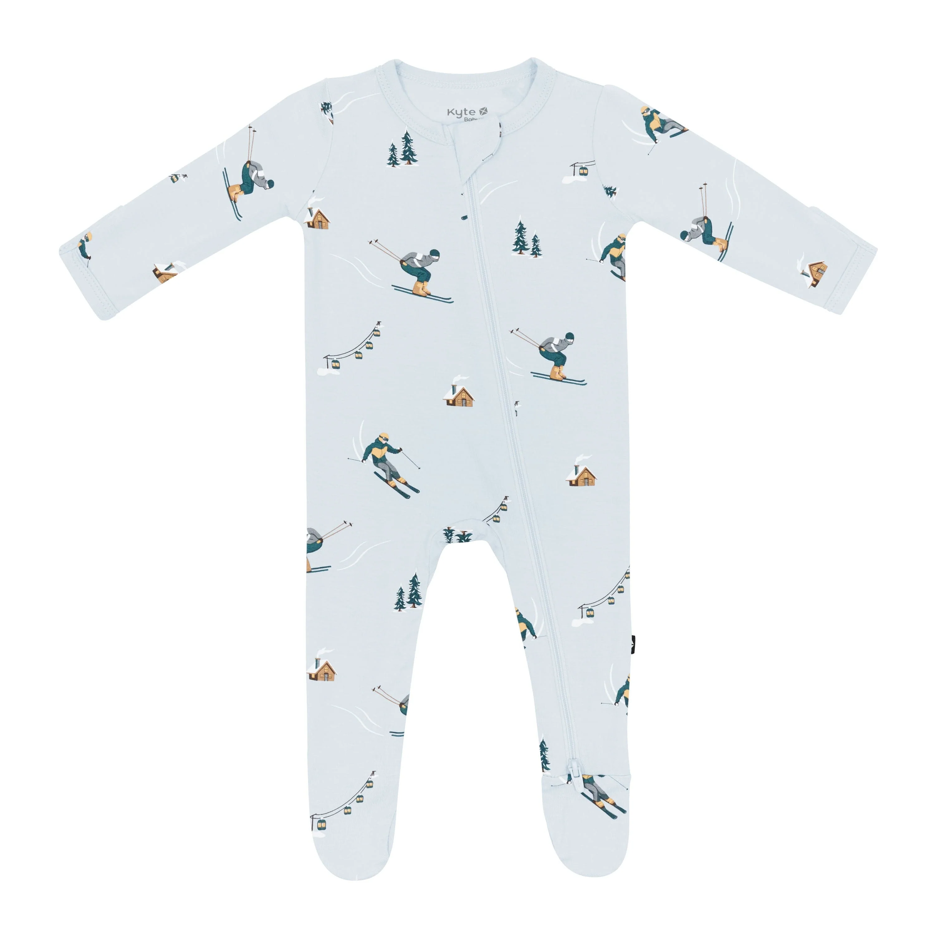 Zippered Footie in Ski - Image 2