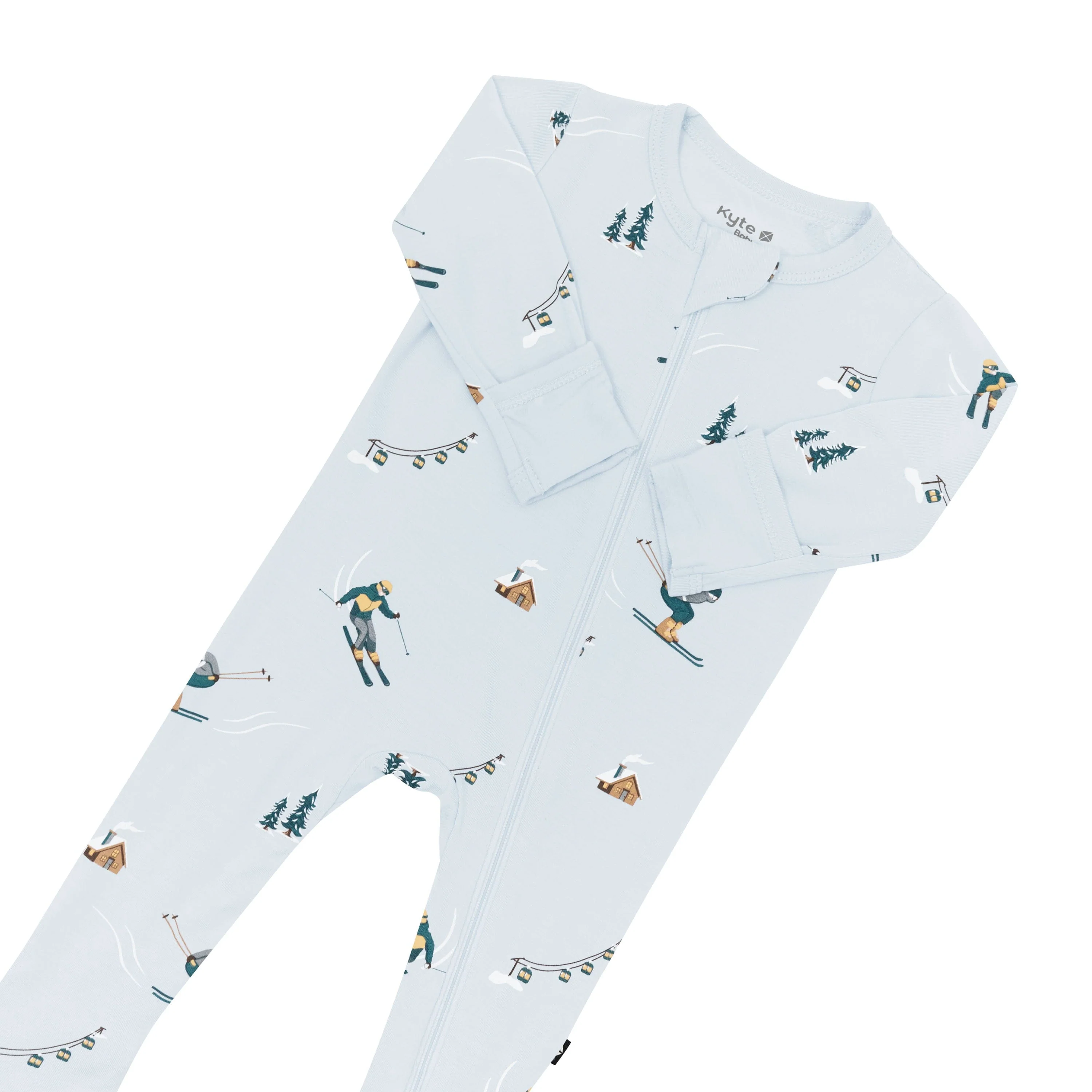 Zippered Footie in Ski - Image 4