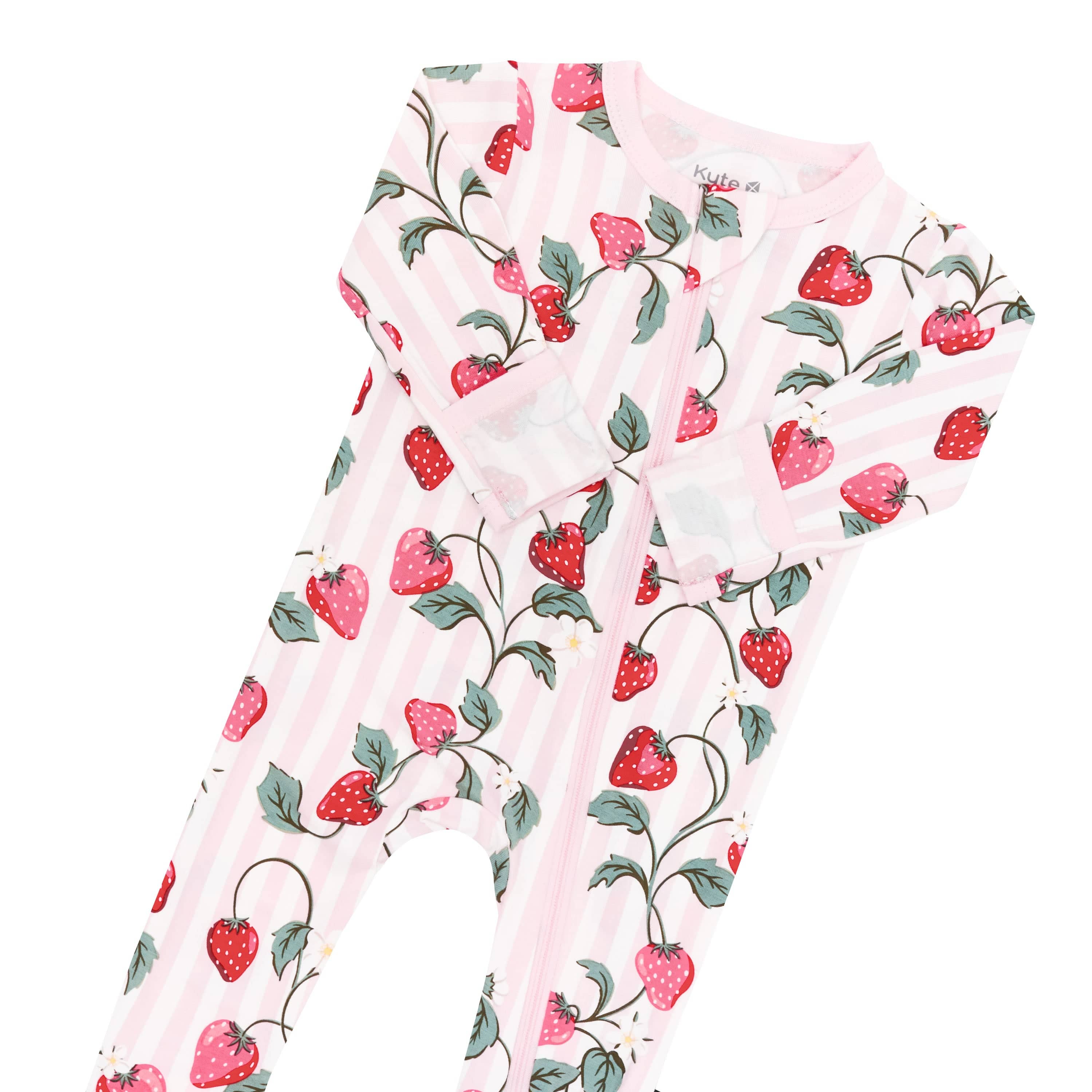 Zippered Footie in Strawberry Fields - Image 6