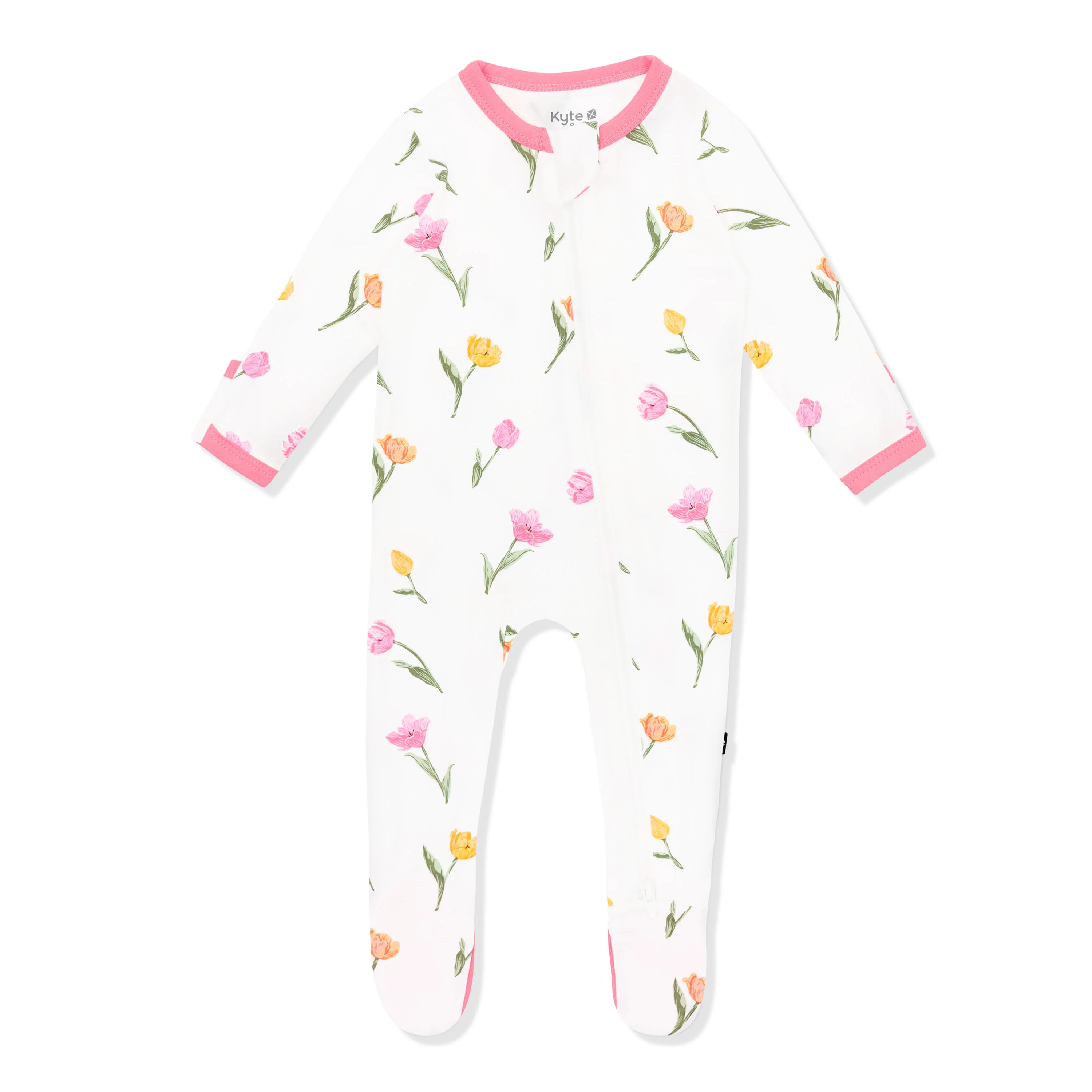 Zippered Footie in Tulip - Image 2