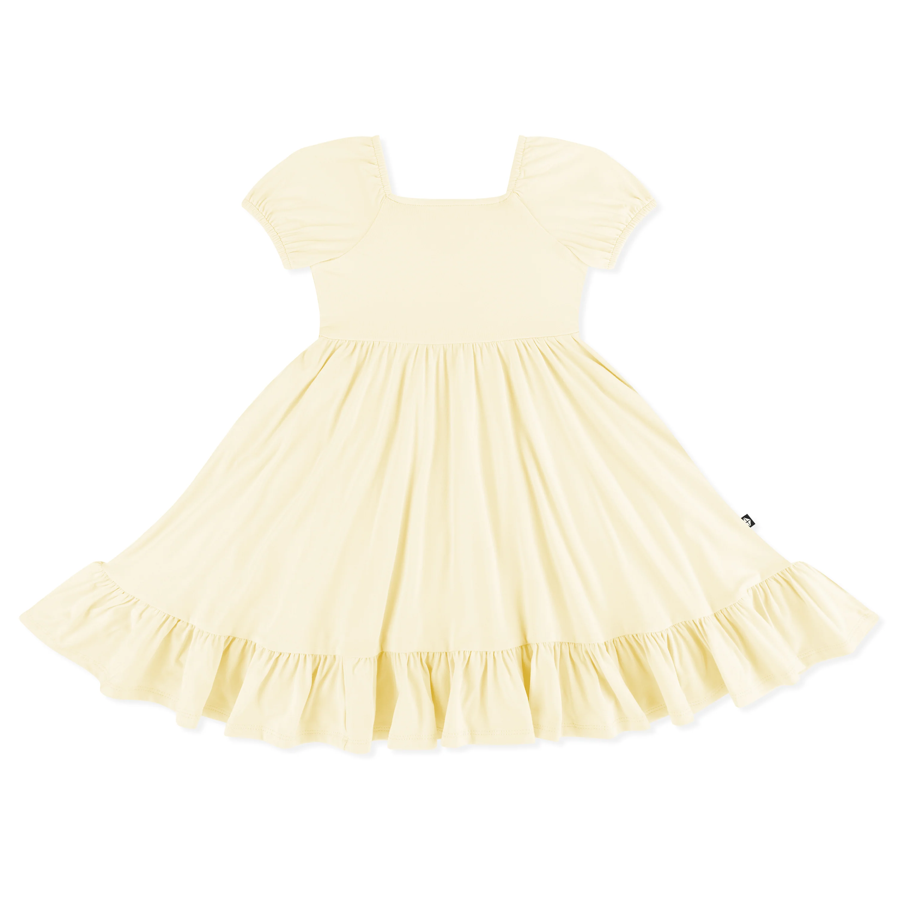Puff Sleeve Twirl Dress in Chamomile - Image 2