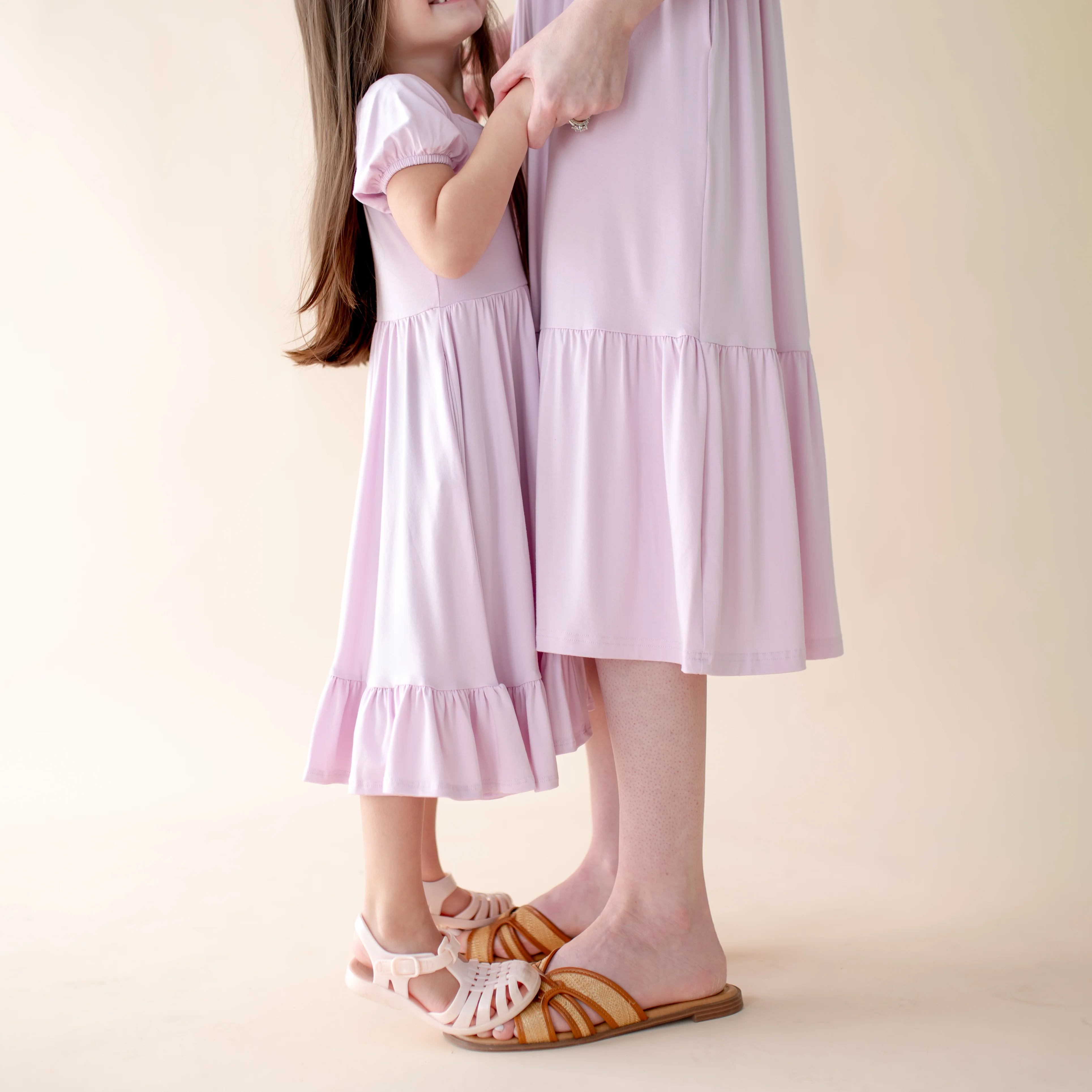 Puff Sleeve Twirl Dress in Thistle - Image 4