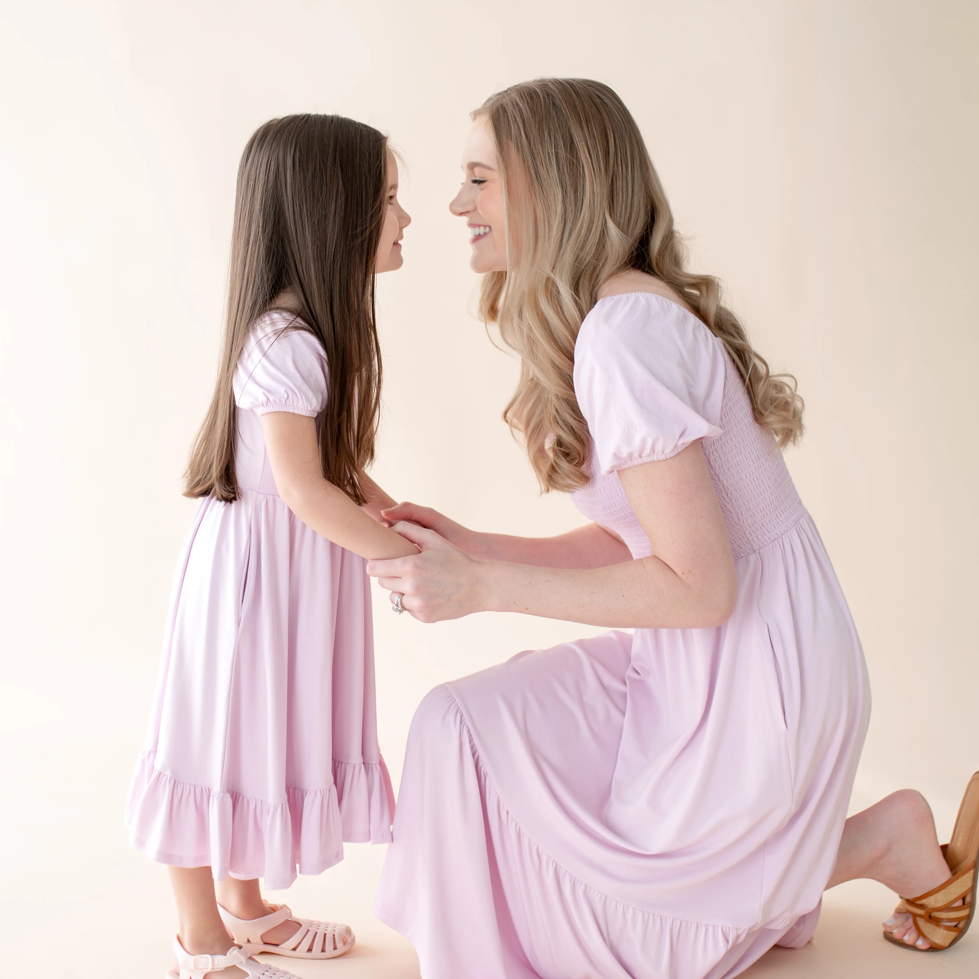 Puff Sleeve Twirl Dress in Thistle - Image 6