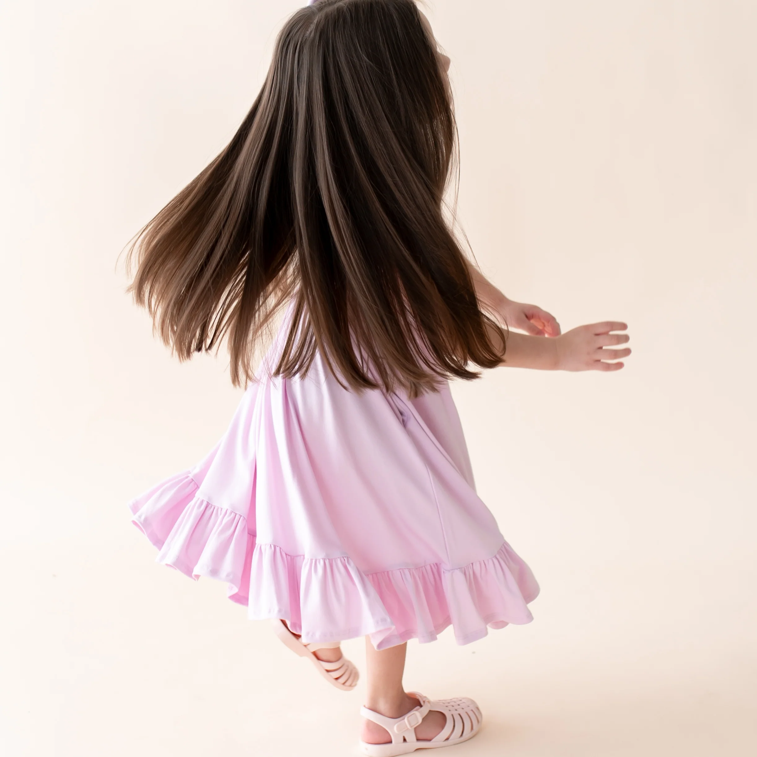 Puff Sleeve Twirl Dress in Thistle - Image 8