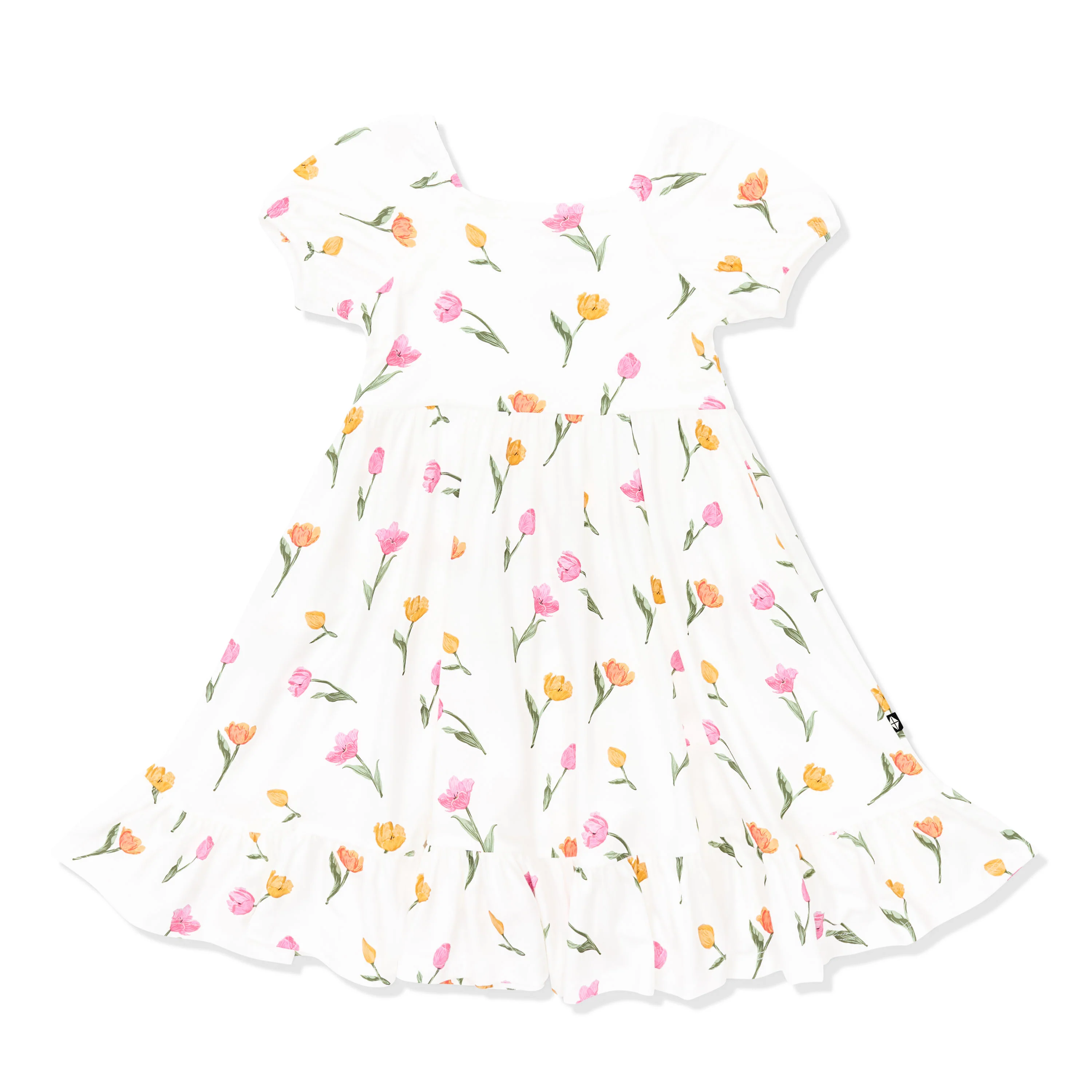 Puff Sleeve Twirl Dress in Tulip - Image 2