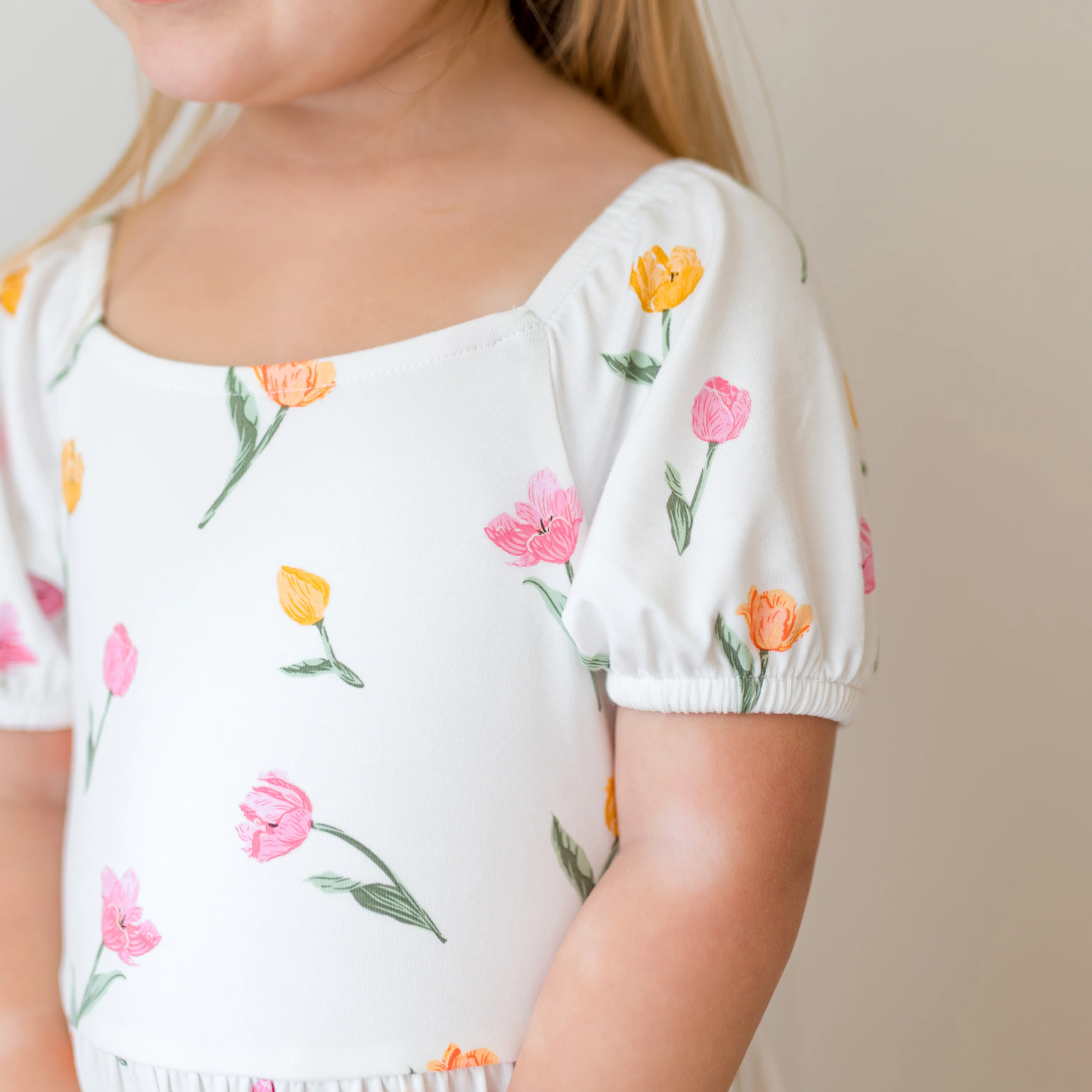 Puff Sleeve Twirl Dress in Tulip - Image 5