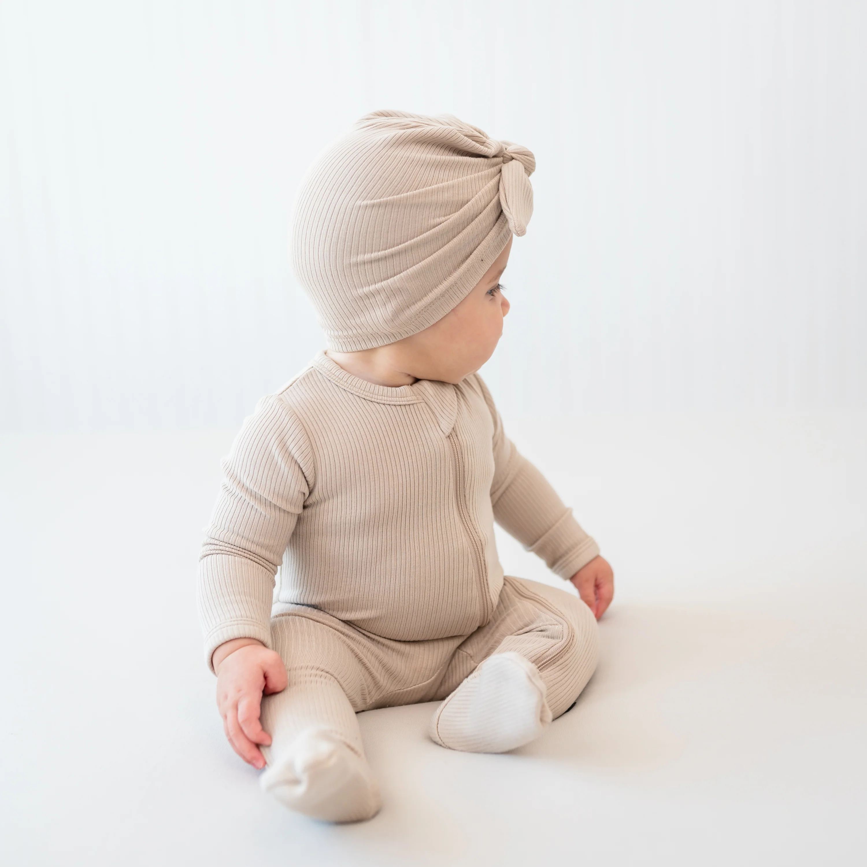 Ribbed Headwrap in Bisque - Image 4