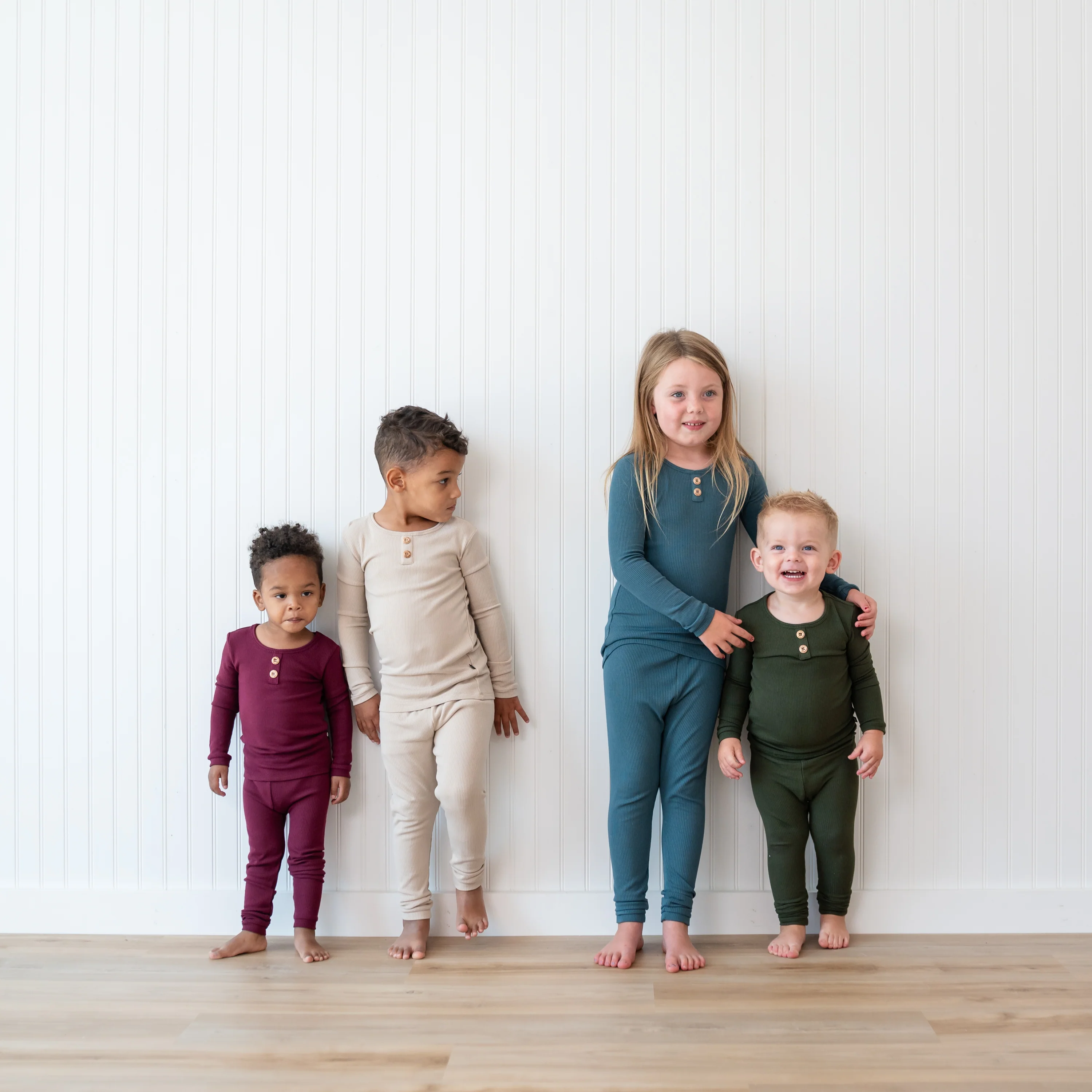 Ribbed Henley Set in Fir - Image 6