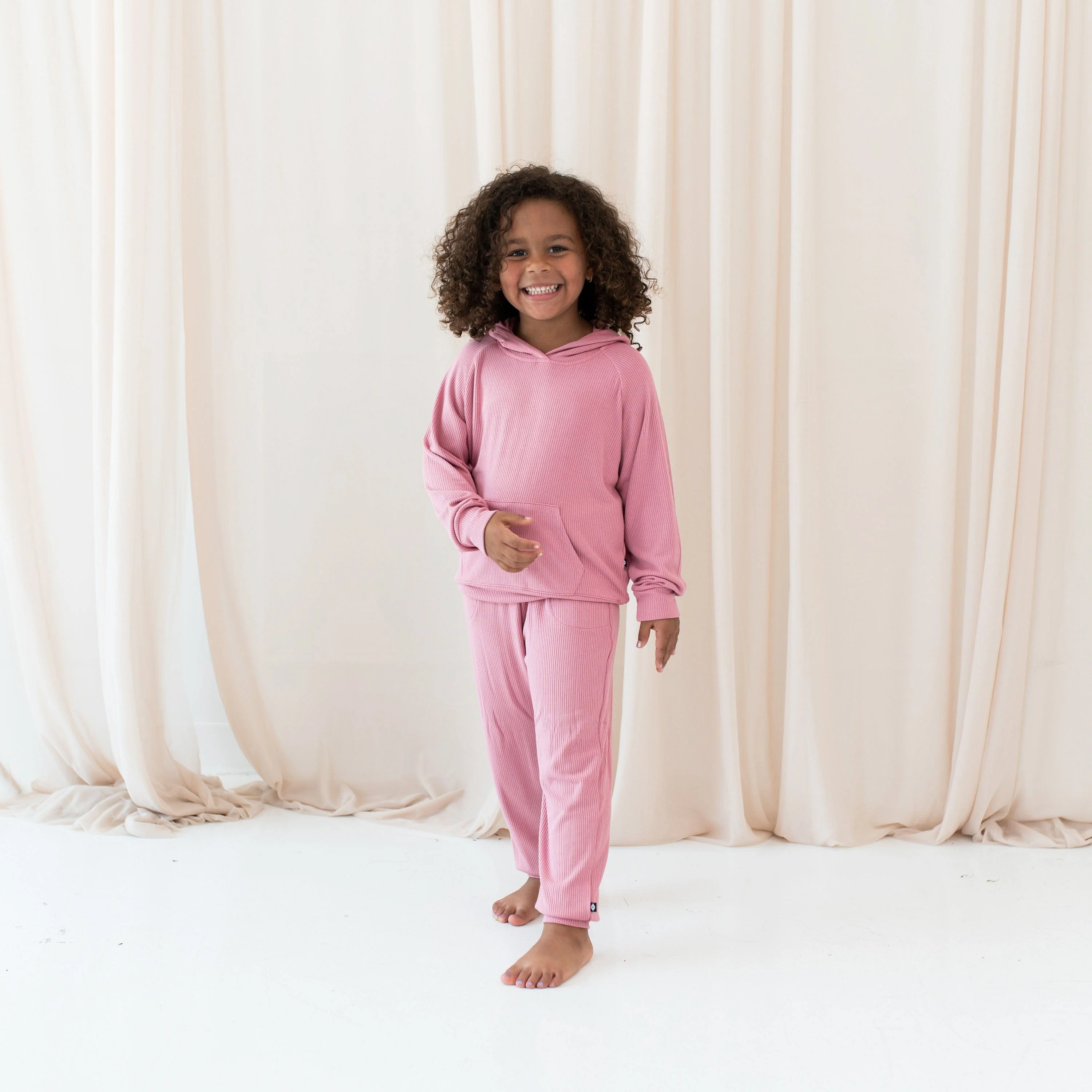 Ribbed Jogger Pant in Apple Blossom - Image 4