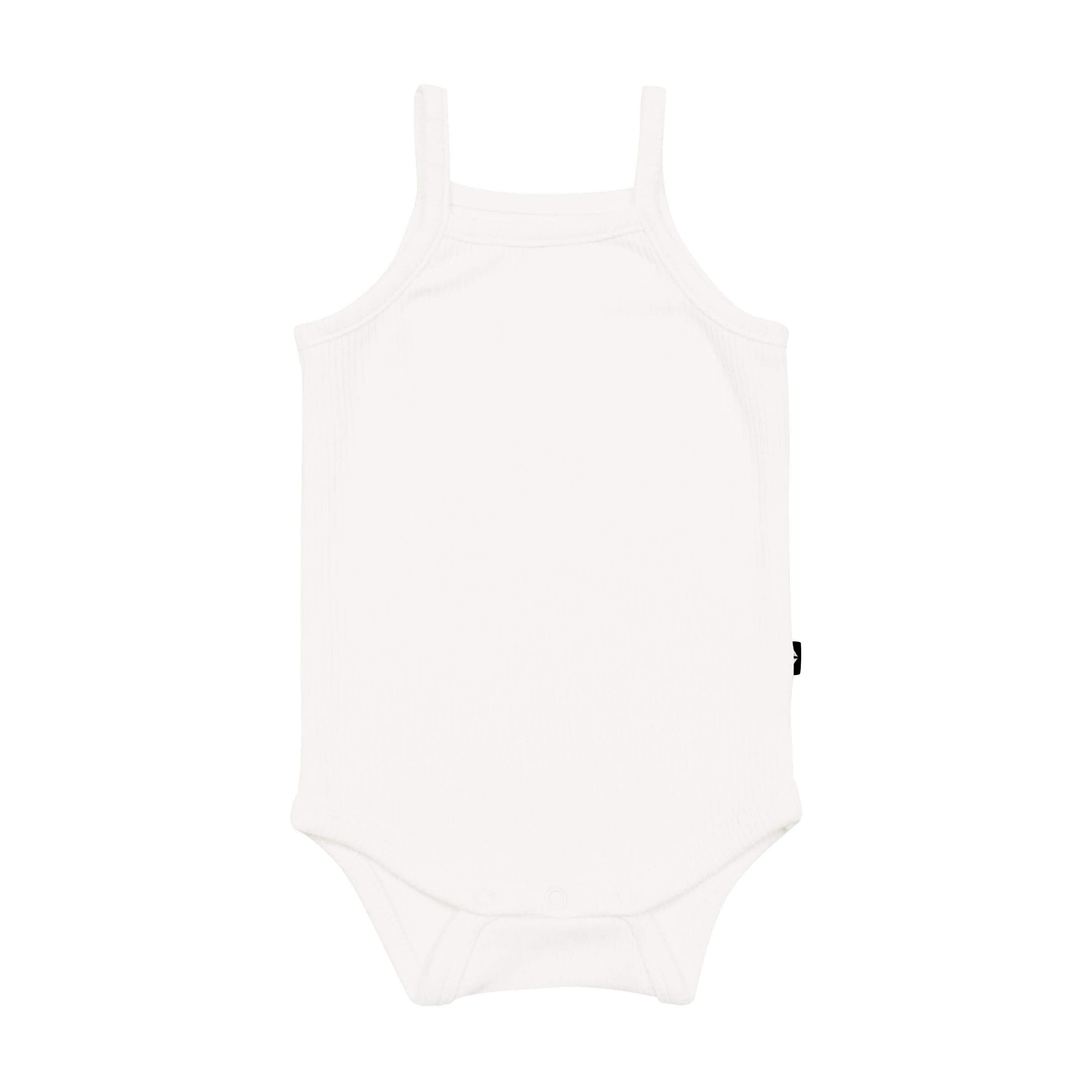 Ribbed Spaghetti Strap Bodysuit in Cloud - Image 2