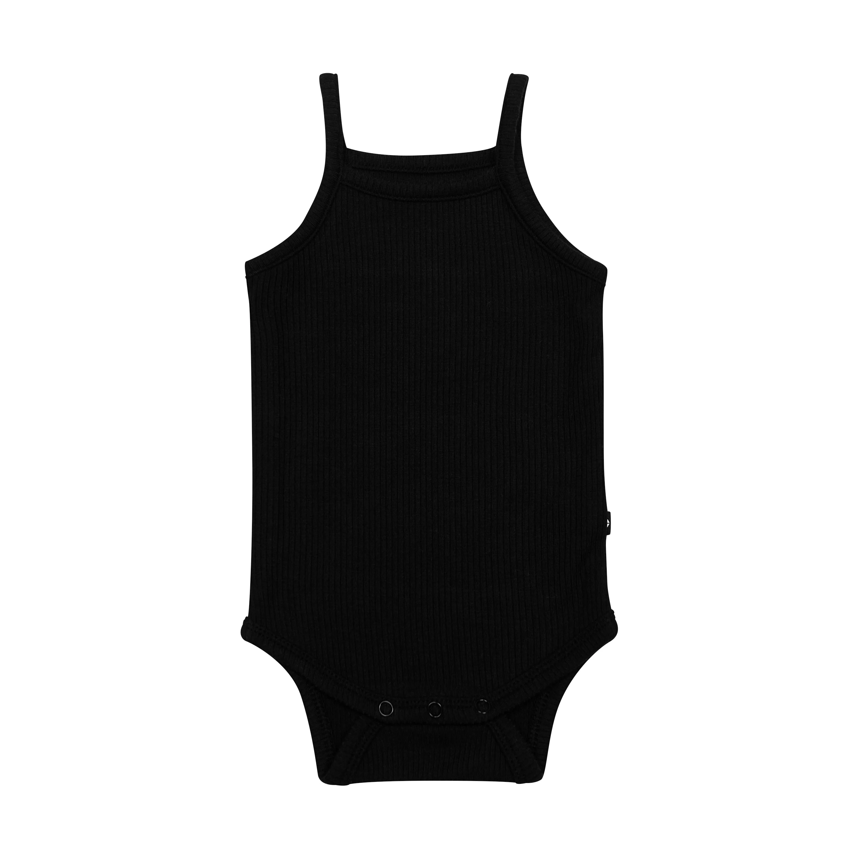 Ribbed Spaghetti Strap Bodysuit in Midnight - Image 2