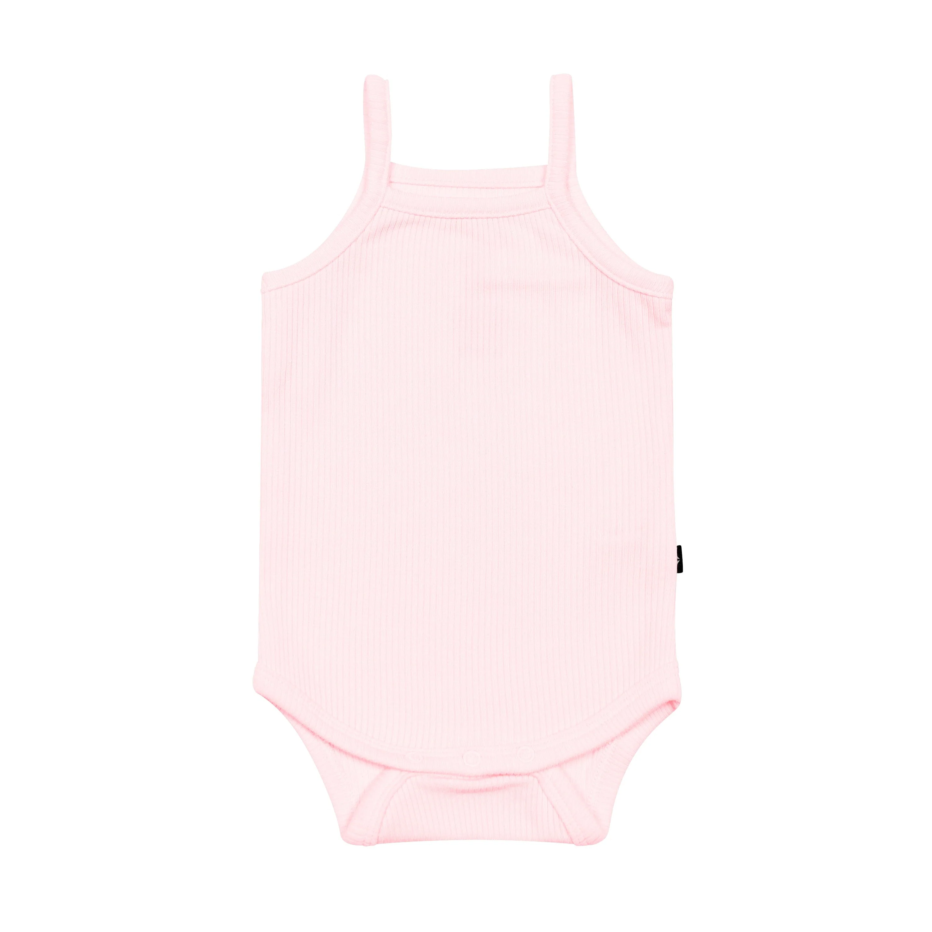 Ribbed Spaghetti Strap Bodysuit in Sakura - Image 2