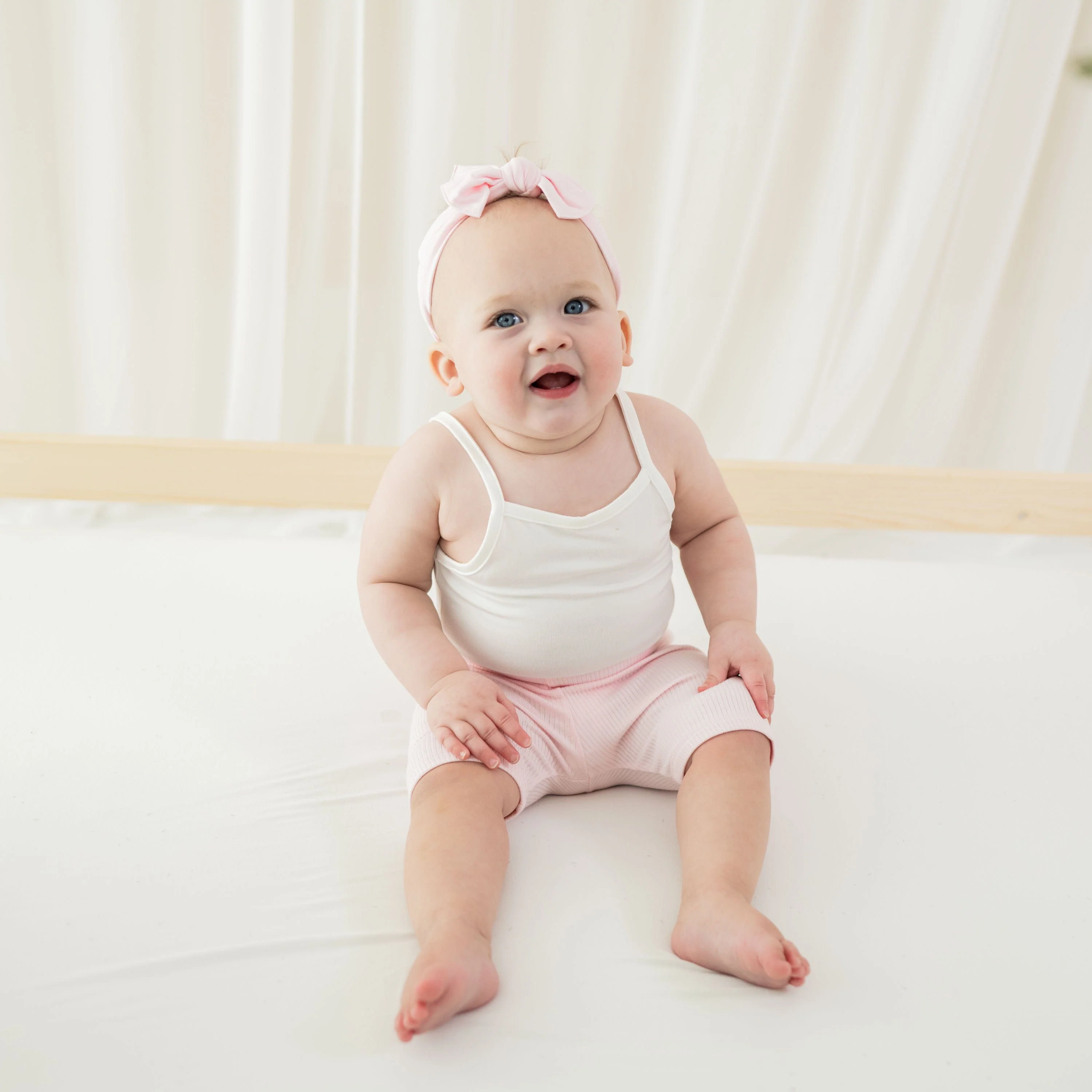 Ribbed Toddler Biker Shorts in Sakura - Image 3