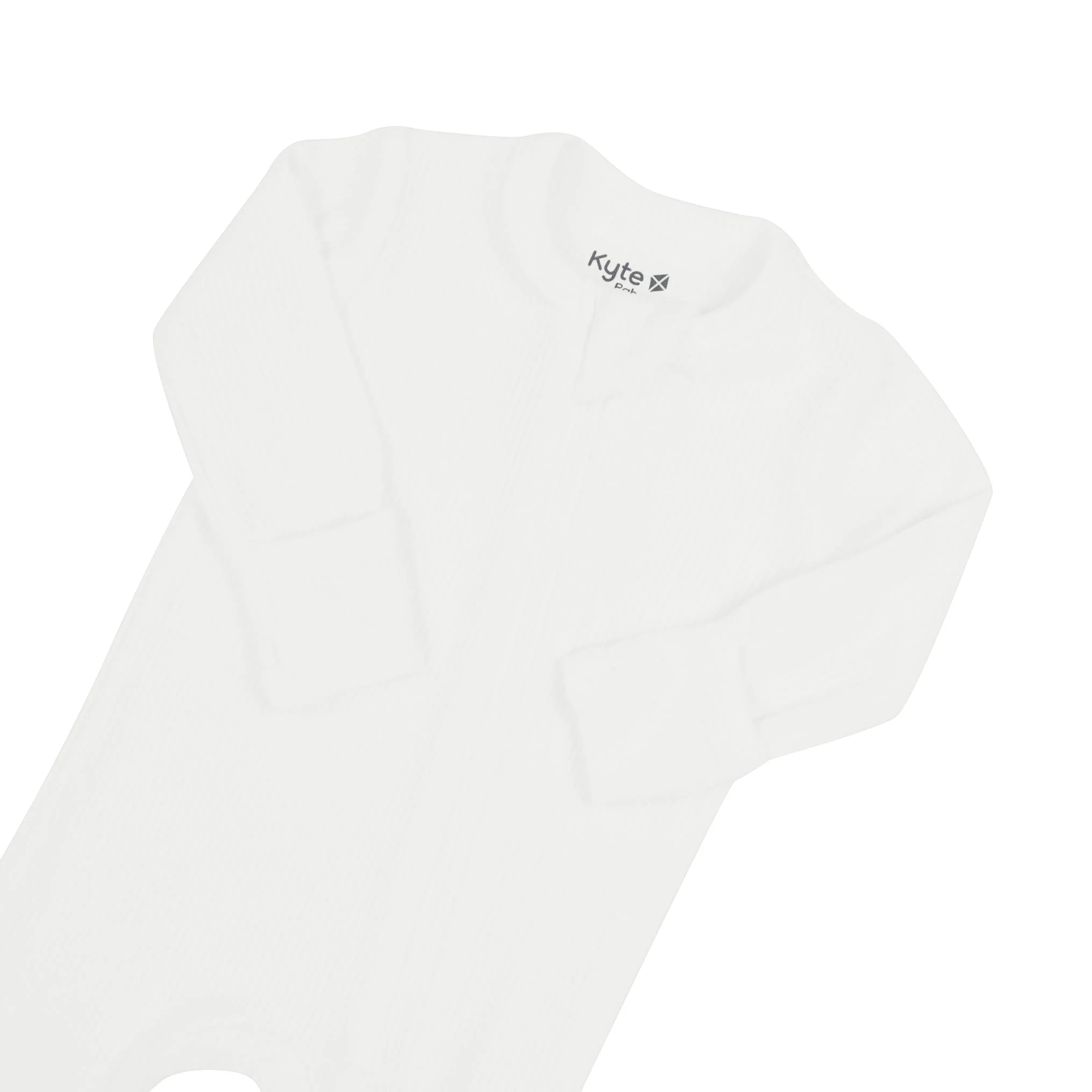 Ribbed Zipper Footie in Cloud - Image 4
