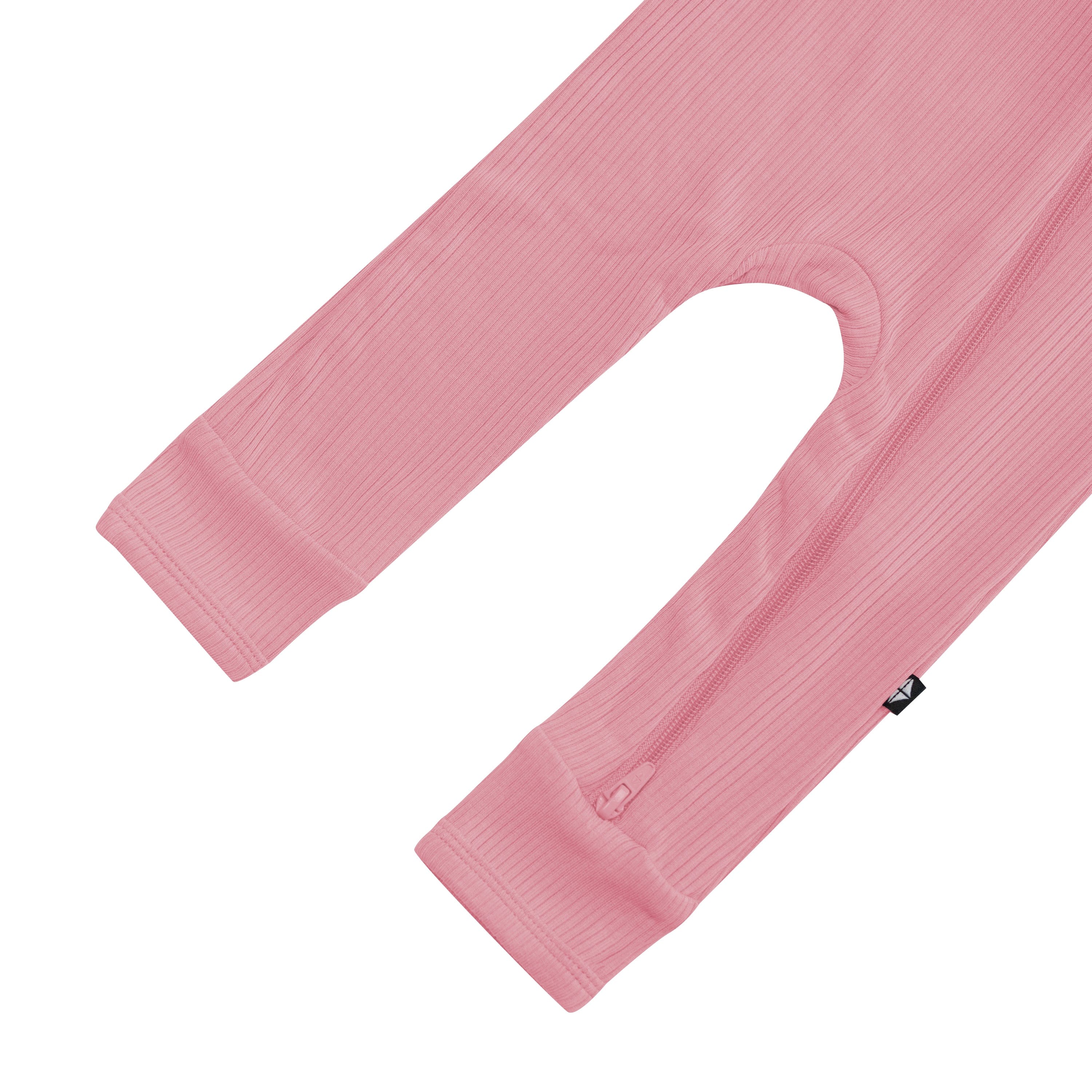 Ribbed Zipper Romper in Apple Blossom - Image 5
