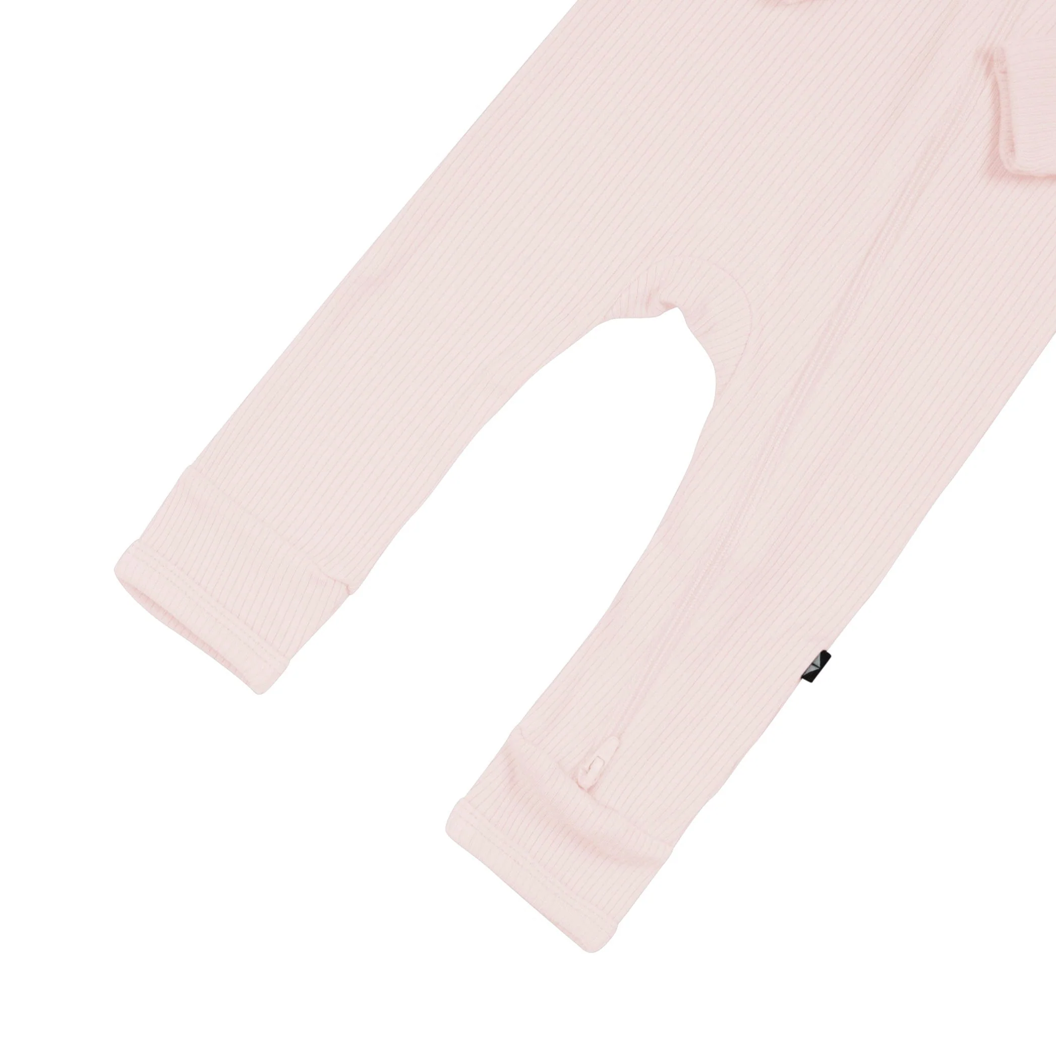 Ribbed Zipper Romper in Blush - Image 5