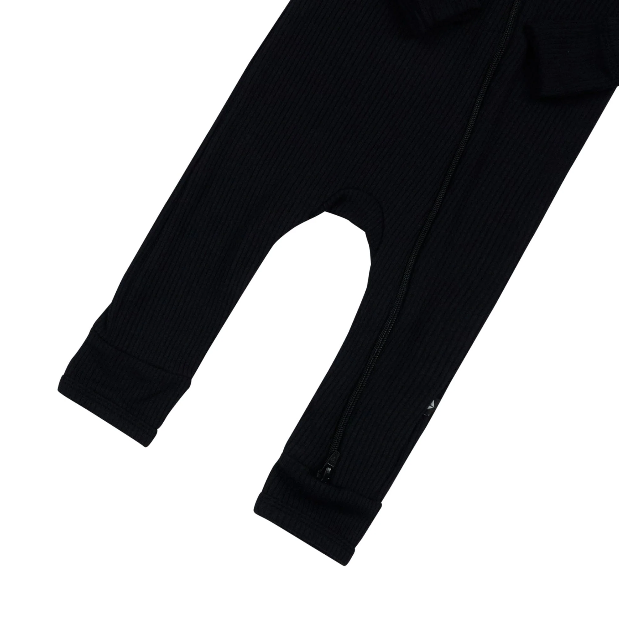 Ribbed Zipper Romper in Midnight - Image 6