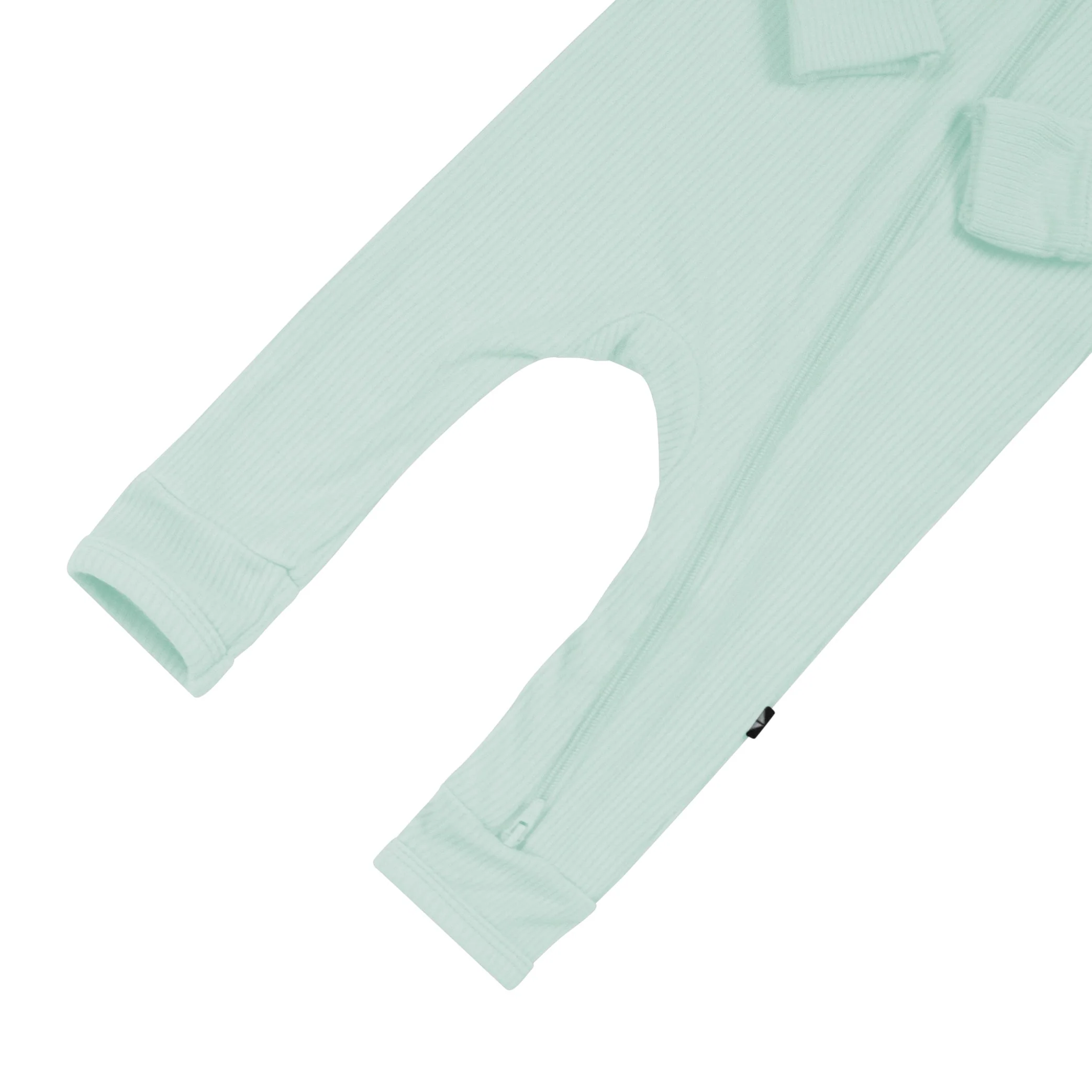 Ribbed Zipper Romper in Sage - Image 5
