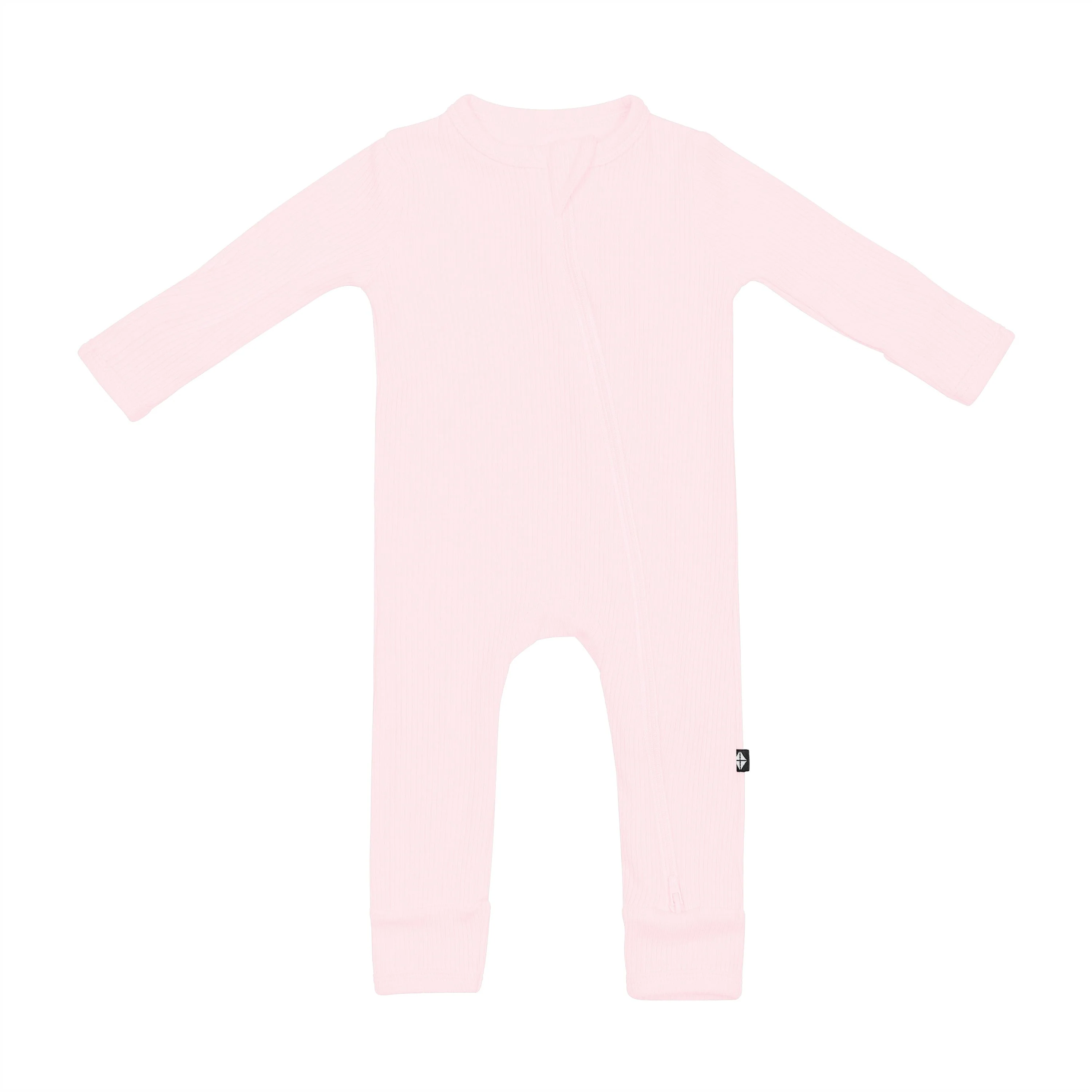 Ribbed Zipper Romper in Sakura - Image 2