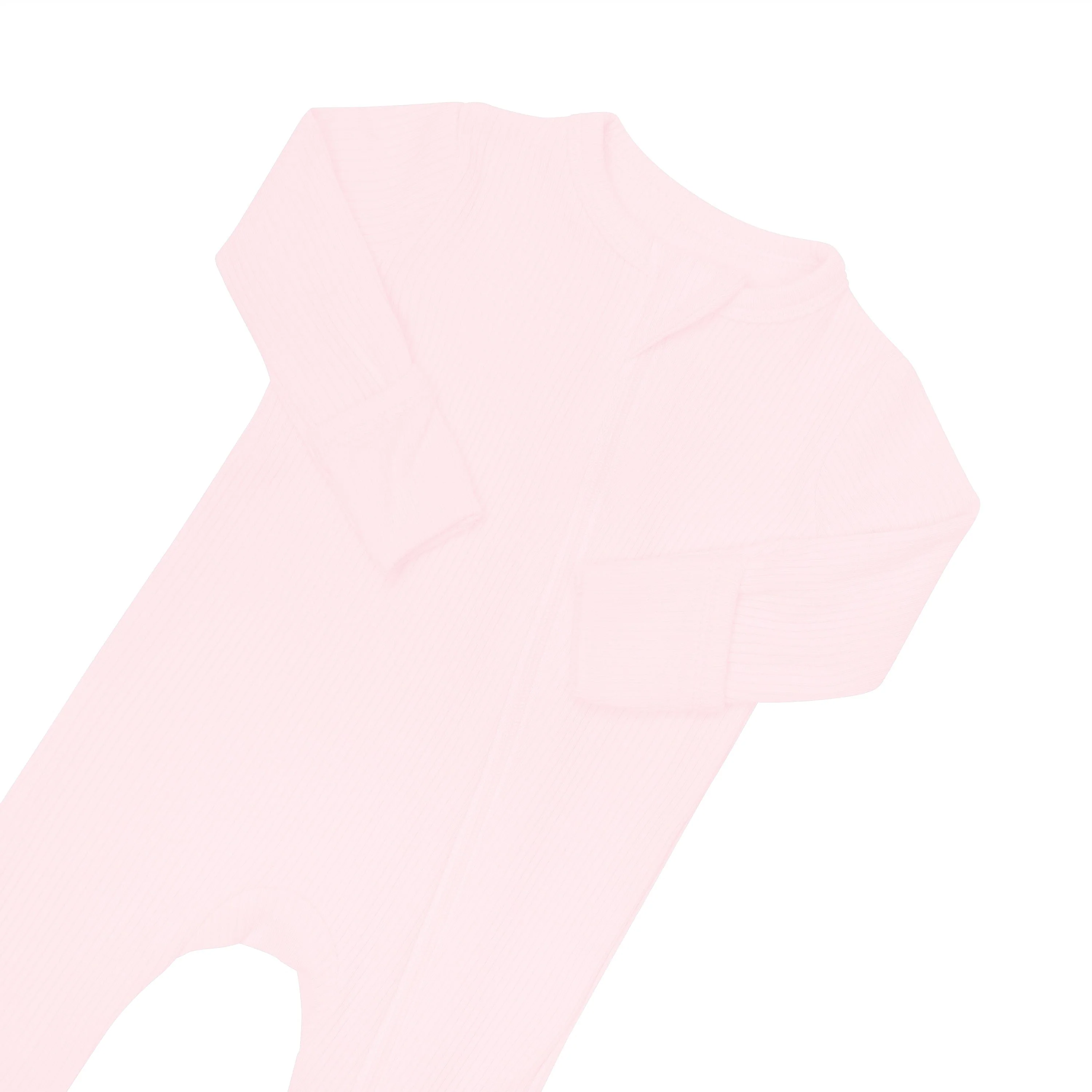 Ribbed Zipper Romper in Sakura - Image 5