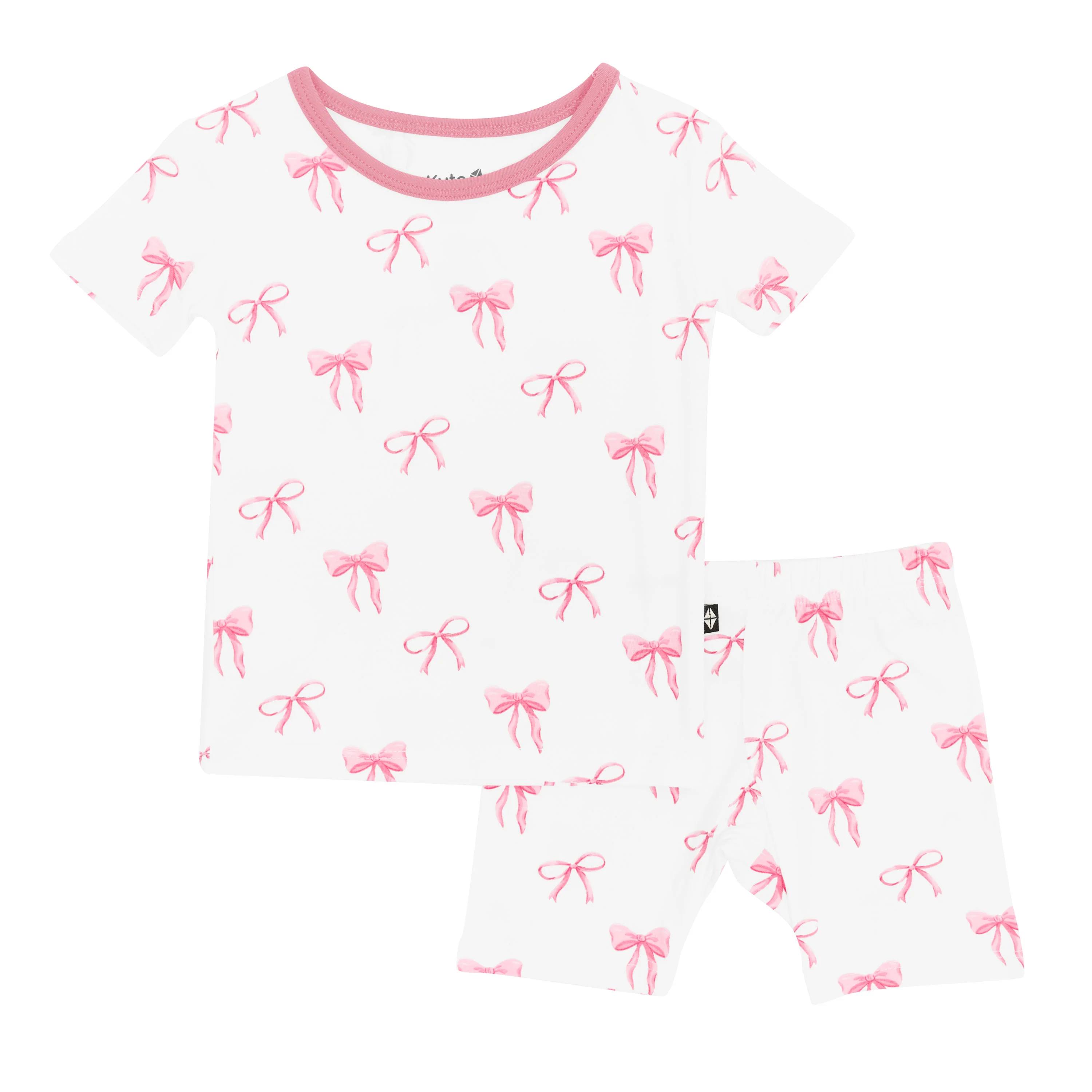 Short Sleeve Pajamas in Bow - Image 2