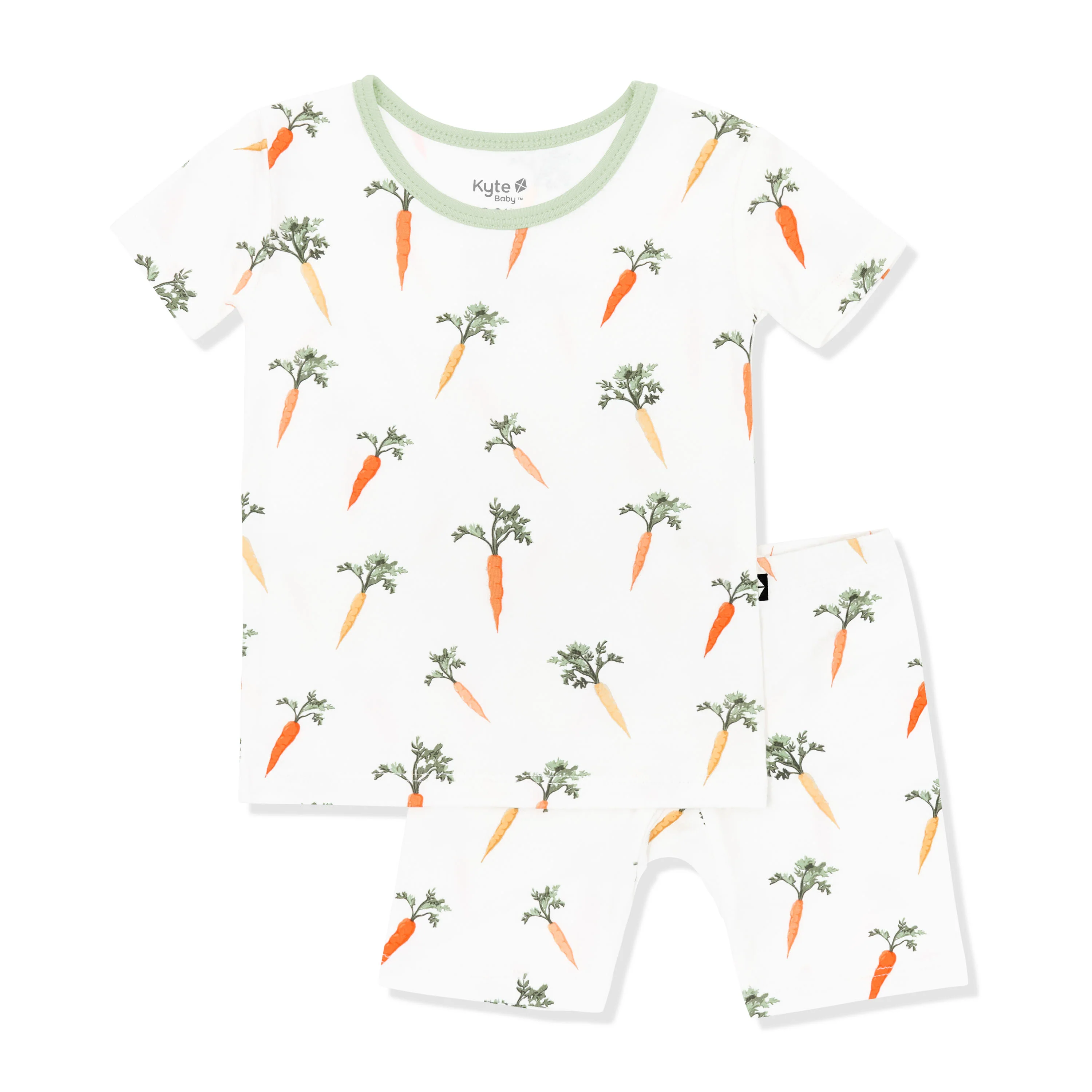 Short Sleeve Pajamas in Carrot - Image 2