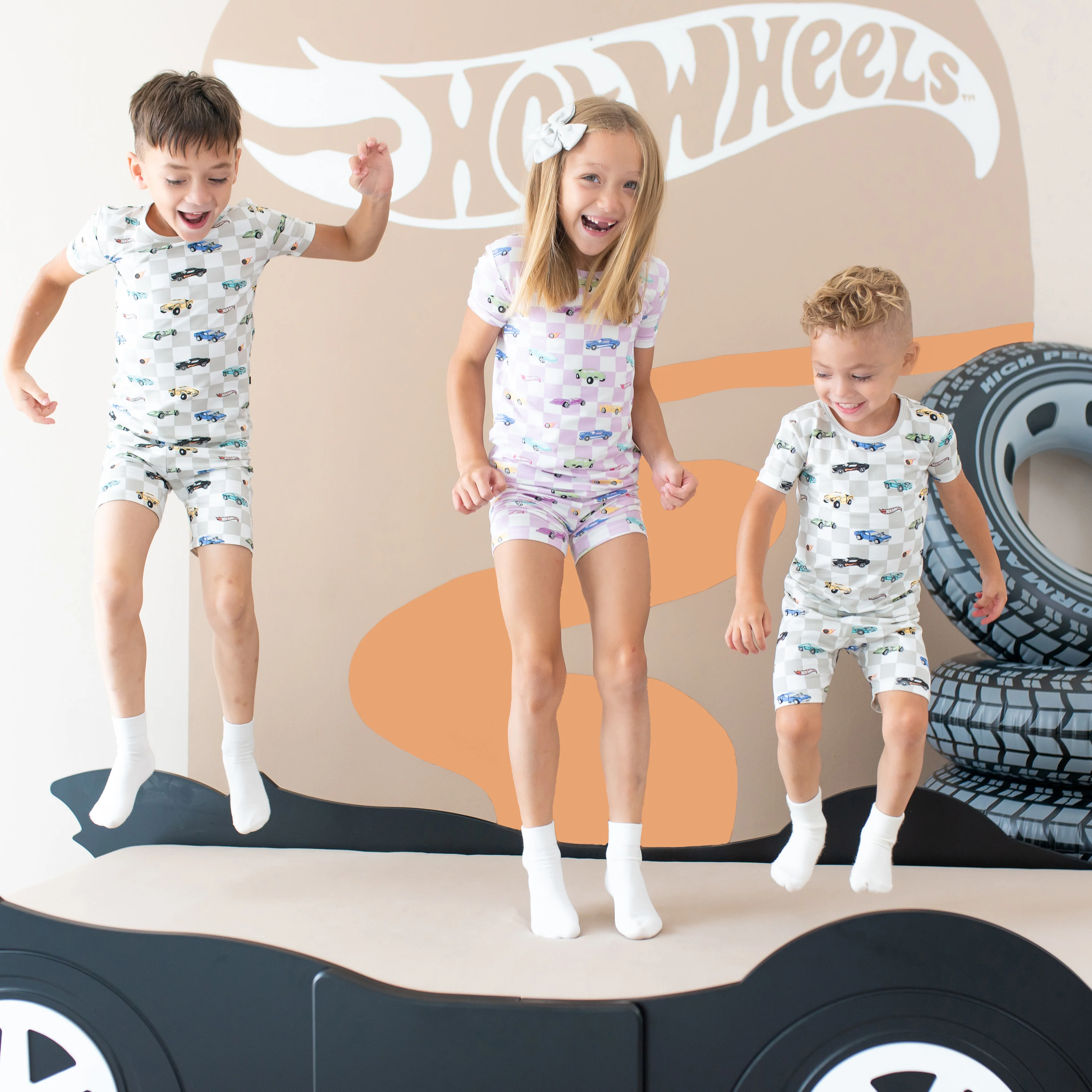 Short Sleeve Pajamas in Fast and Fierce - Image 7