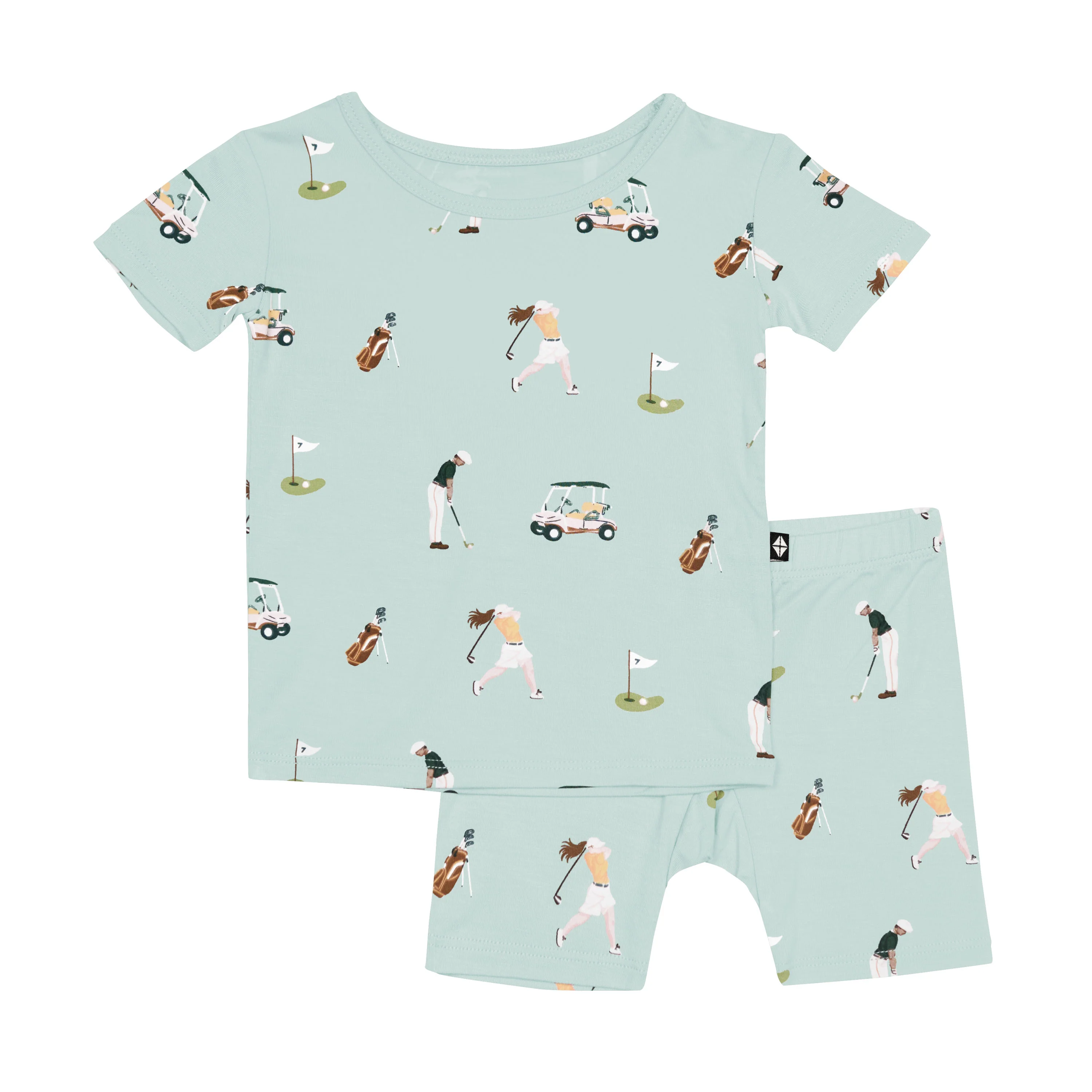 Short Sleeve Pajamas in Golf - Image 2