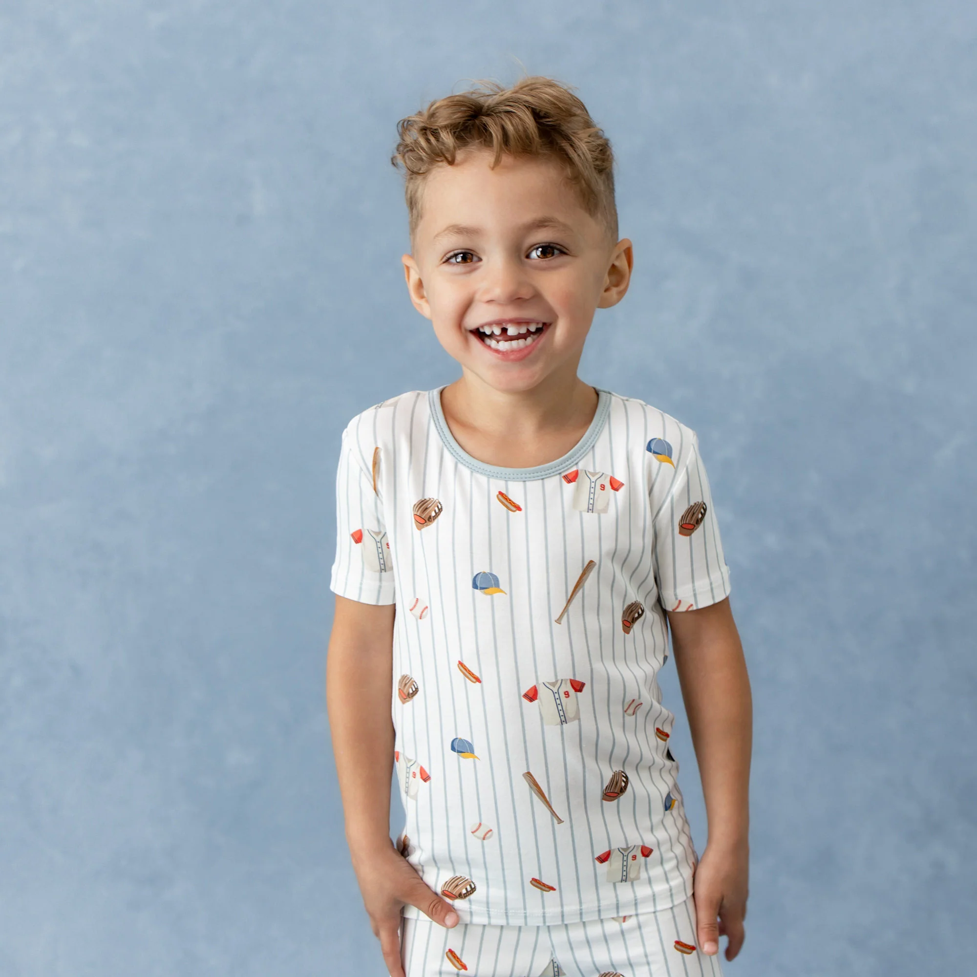 Short Sleeve Pajamas in Home Run - Image 4