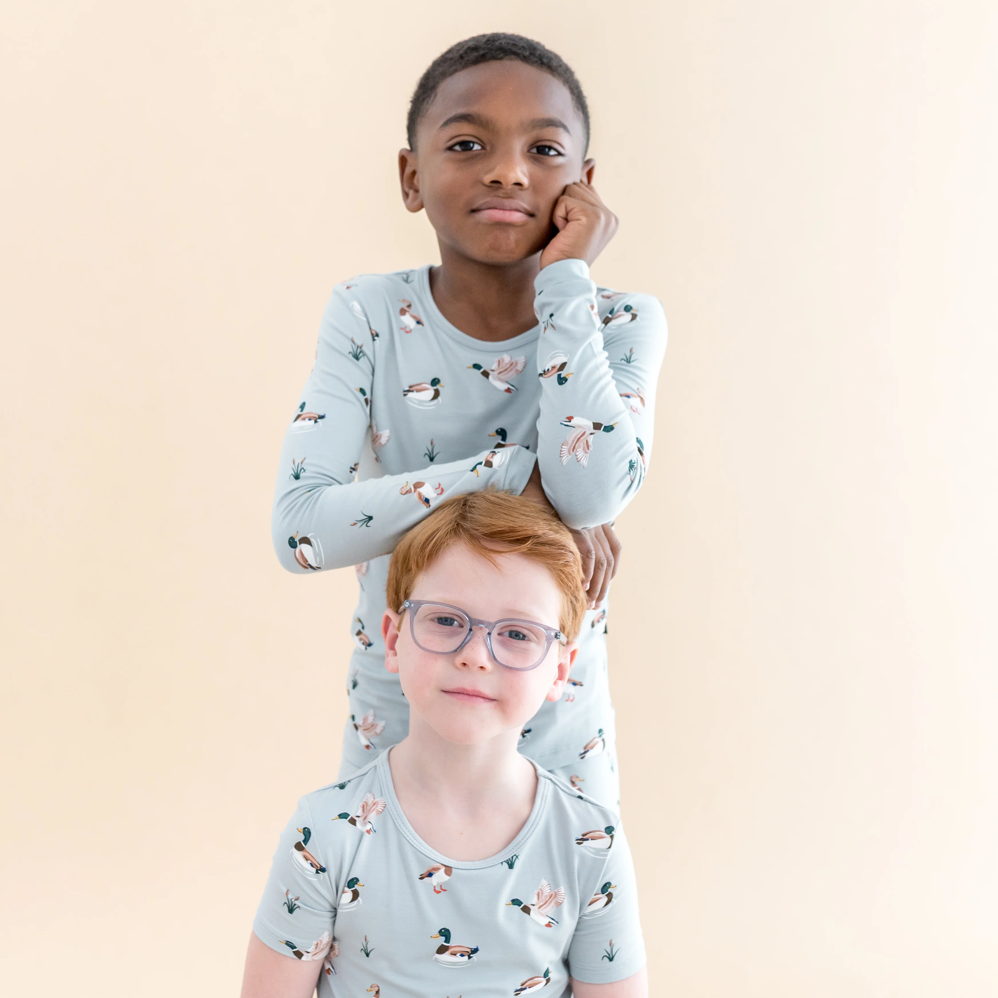 Short Sleeve Pajamas in Mallard Duck - Image 4