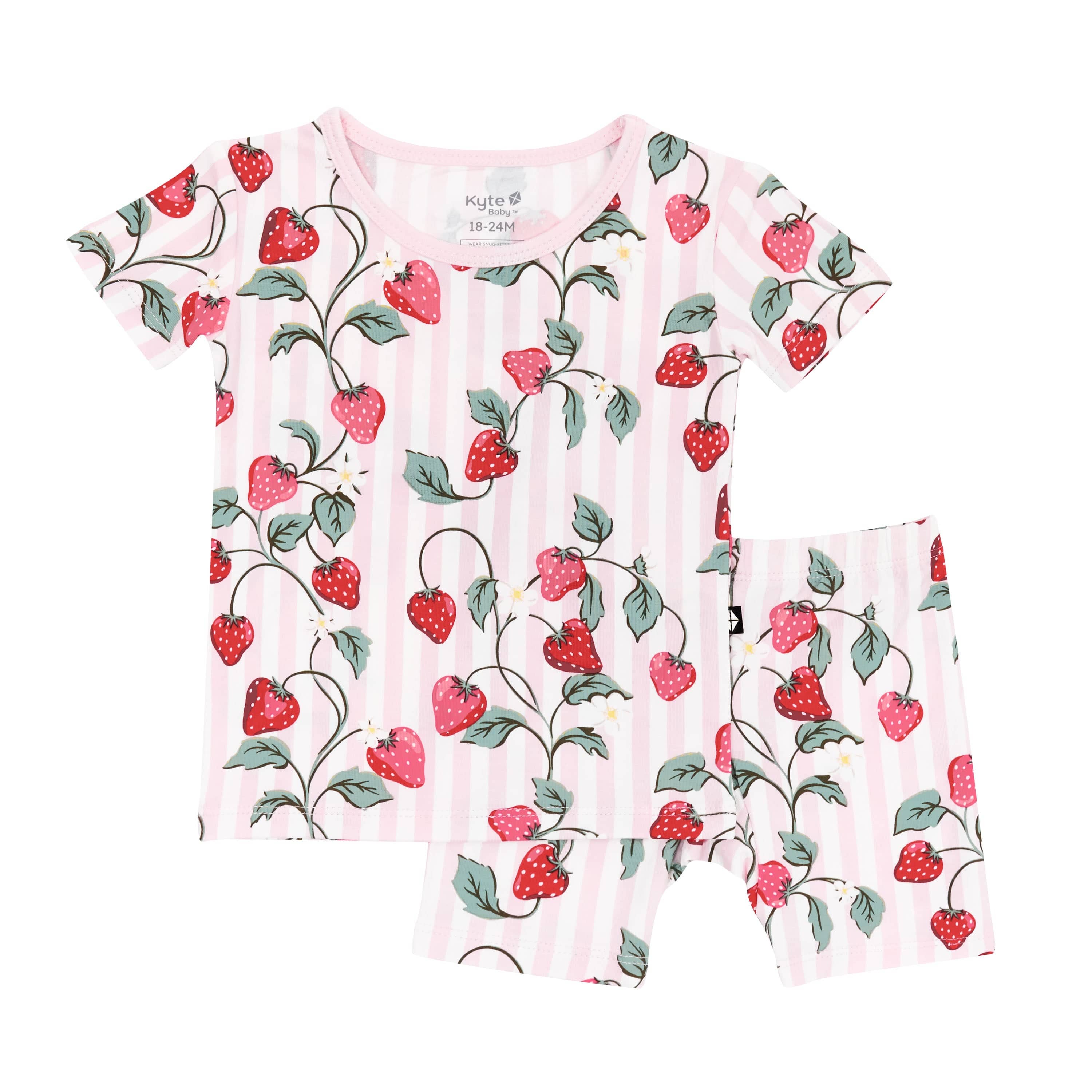 Short Sleeve Pajamas in Strawberry Fields - Image 2