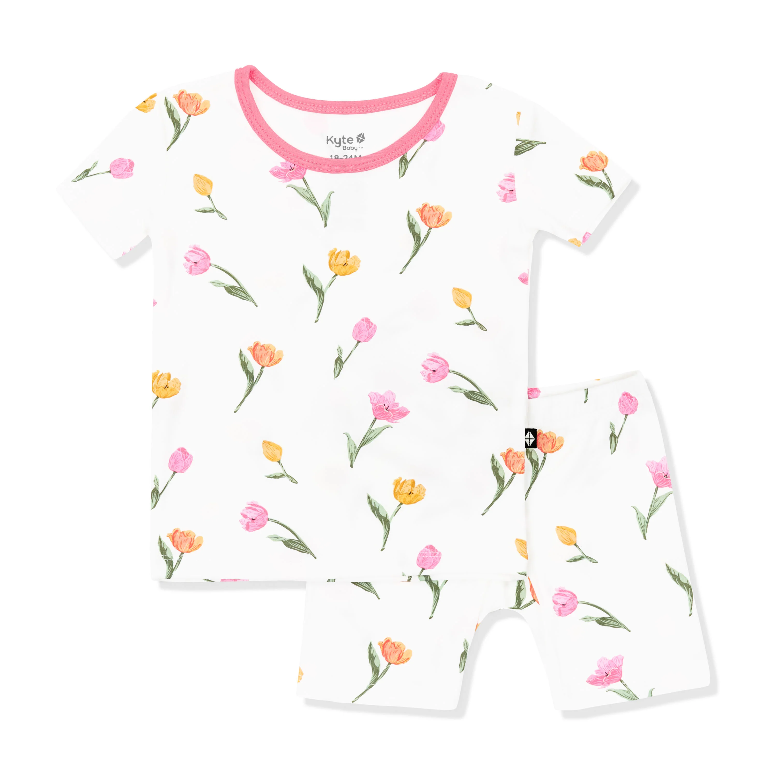 Short Sleeve Pajamas in Tulip - Image 2