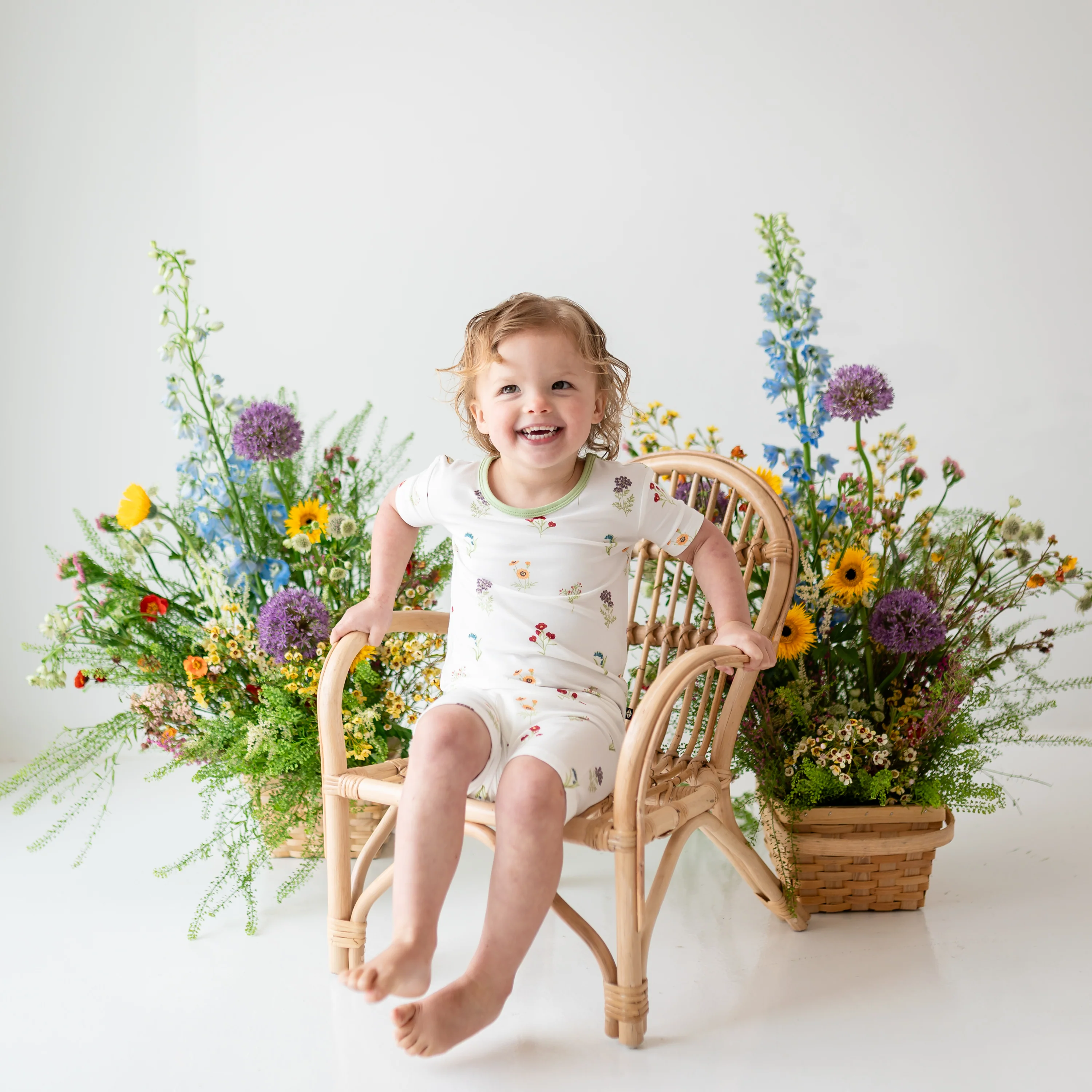 Short Sleeve Pajamas in Wildflower - Image 4