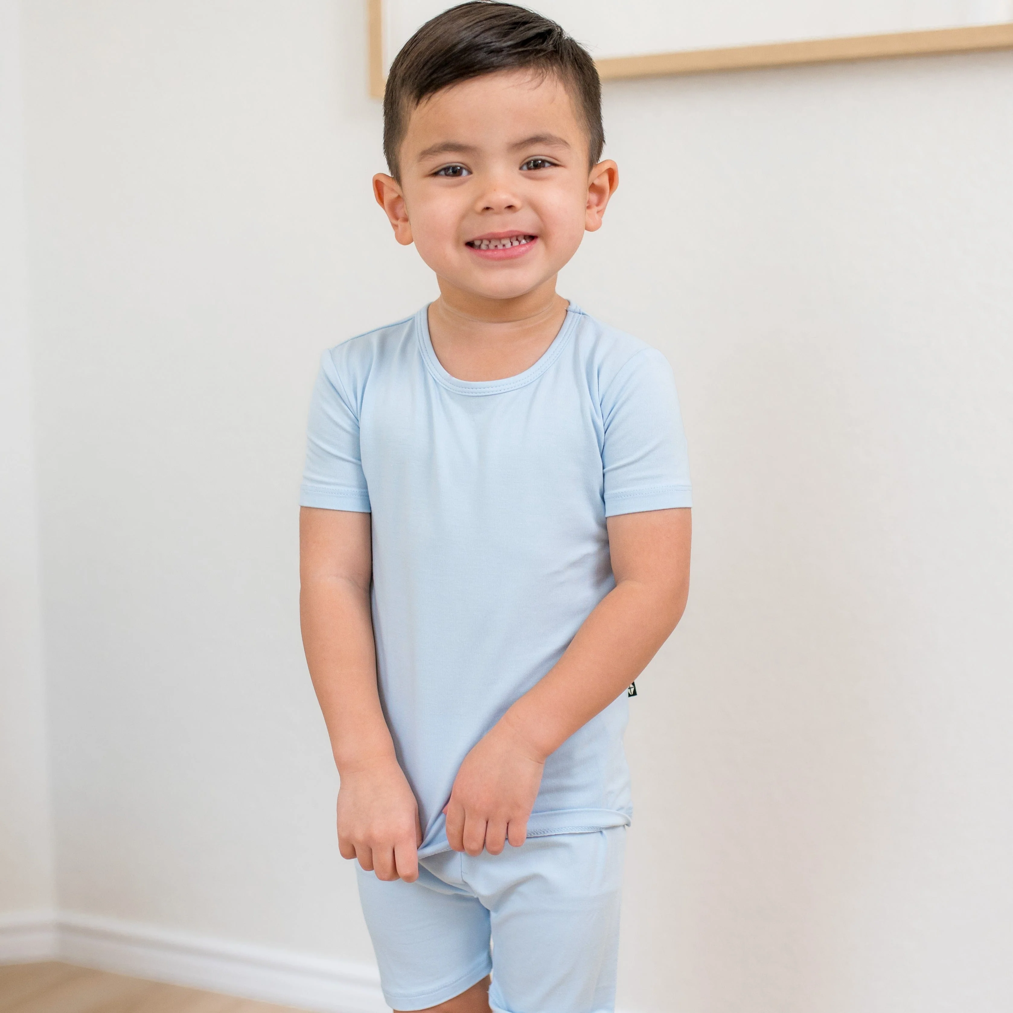 Short Sleeve Pajamas in Breeze - Image 4