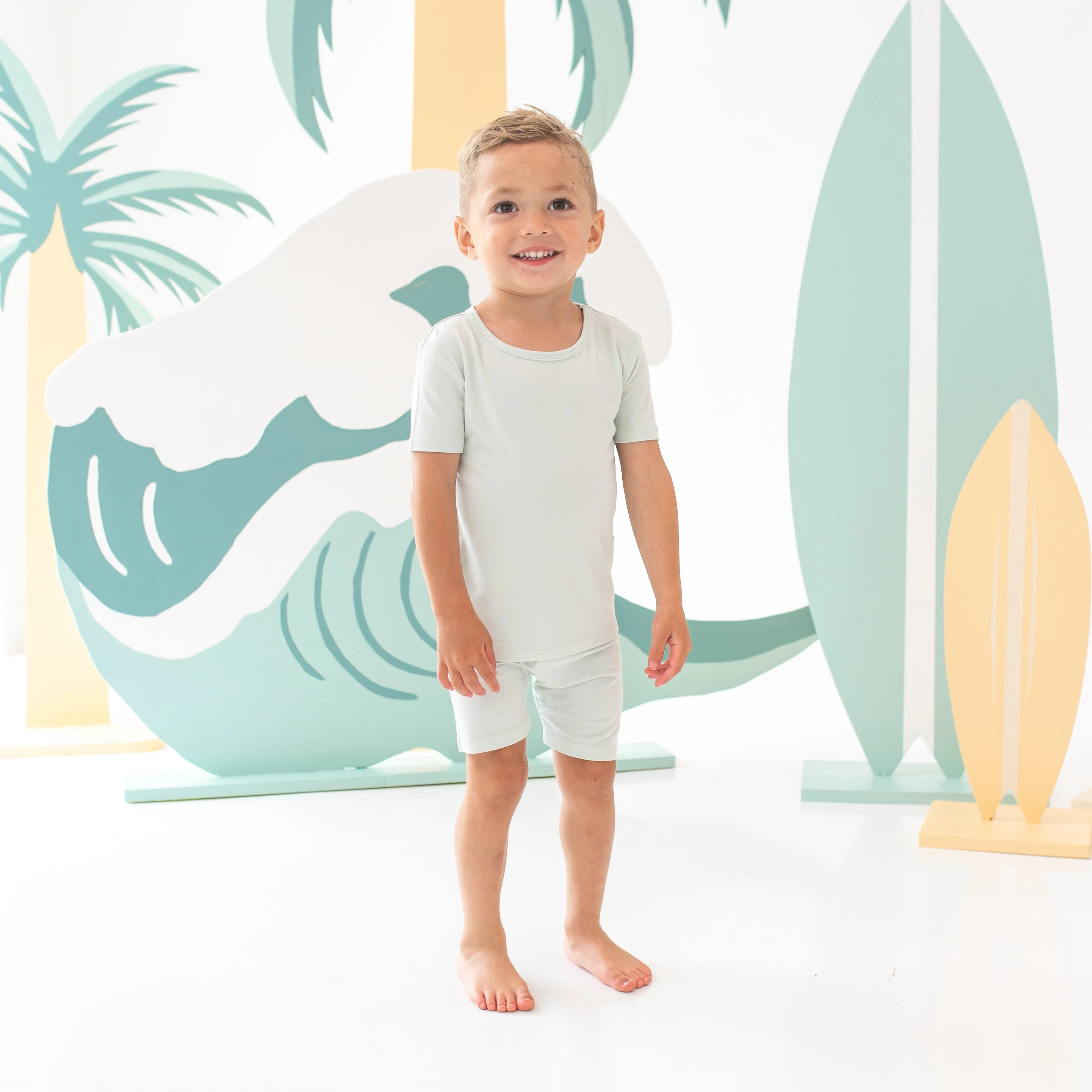 Short Sleeve Pajamas in Dew - Image 4