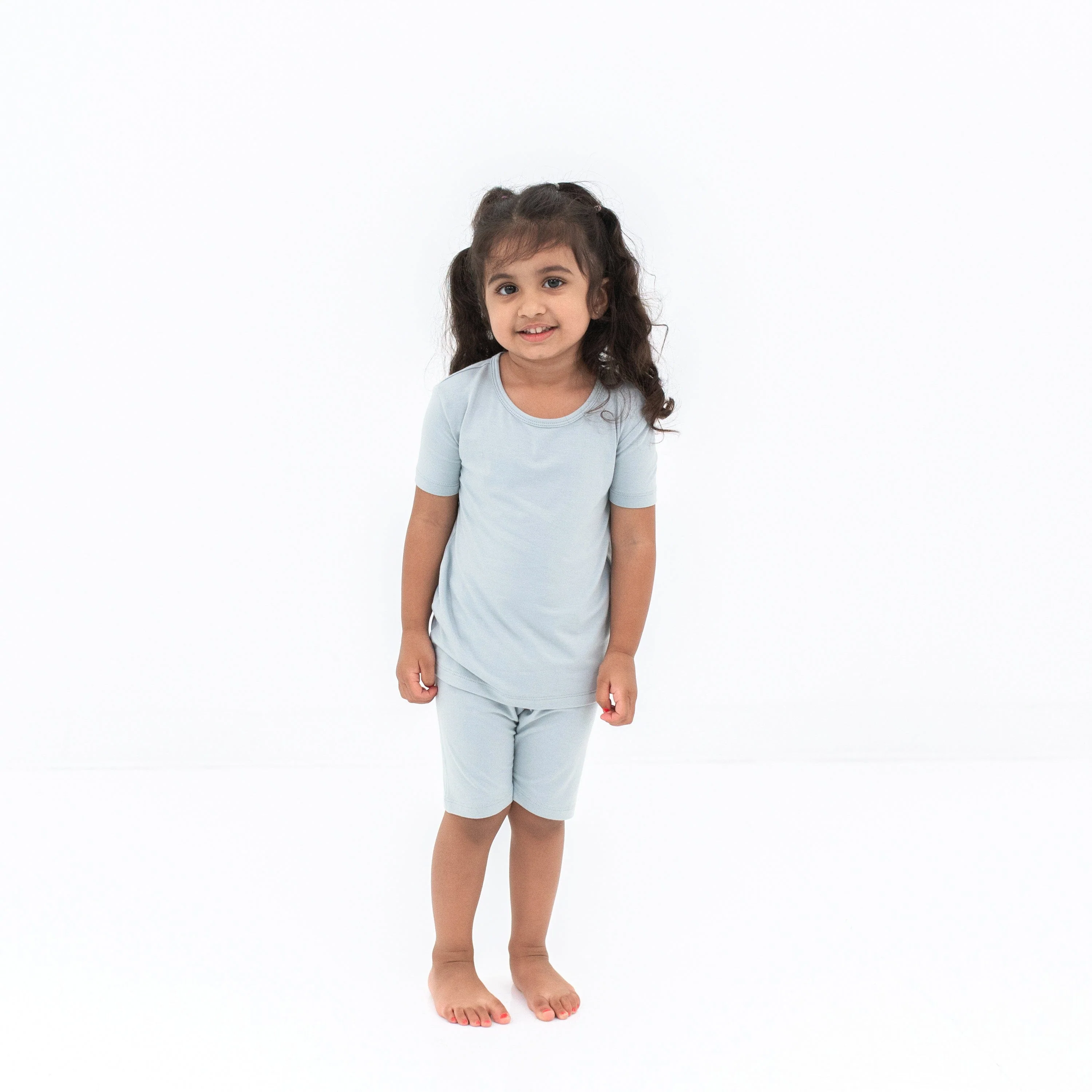 Short Sleeve Pajamas in Fog - Image 3
