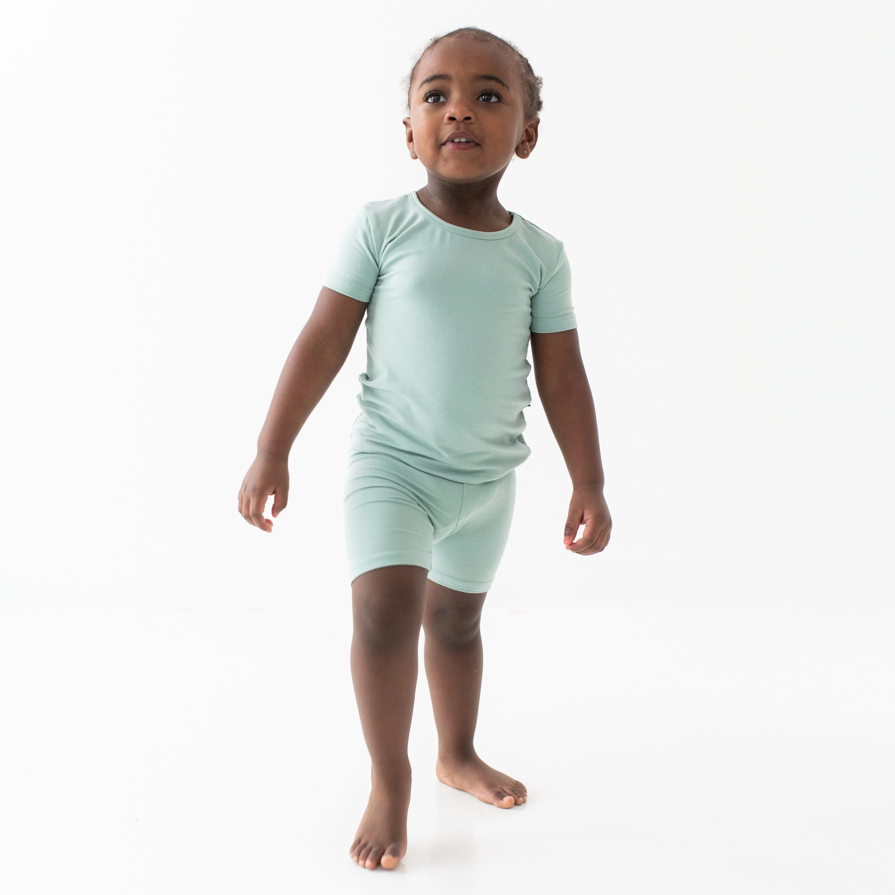 Short Sleeve Pajamas in Sage - Image 3