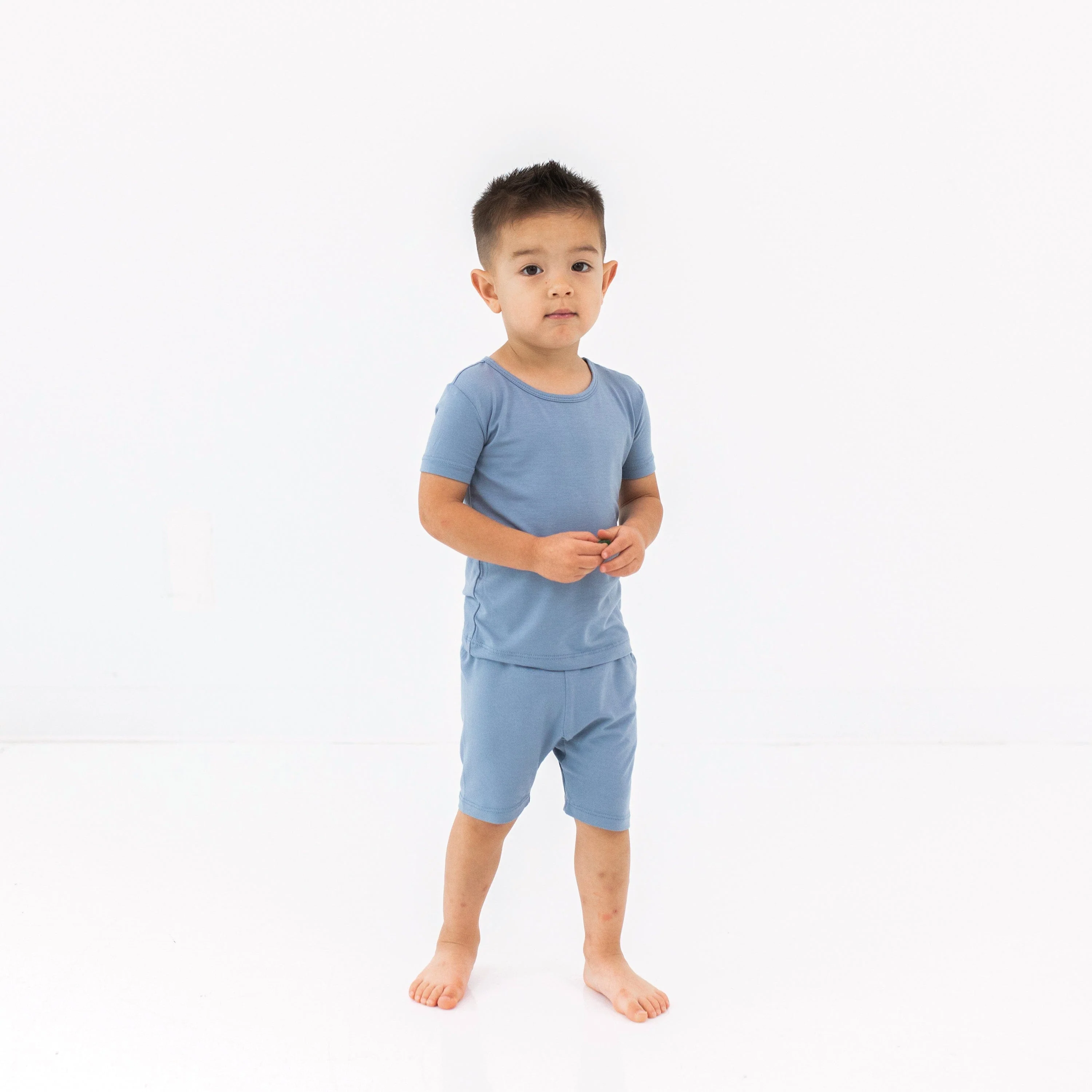 Short Sleeve Pajamas in Slate - Image 3