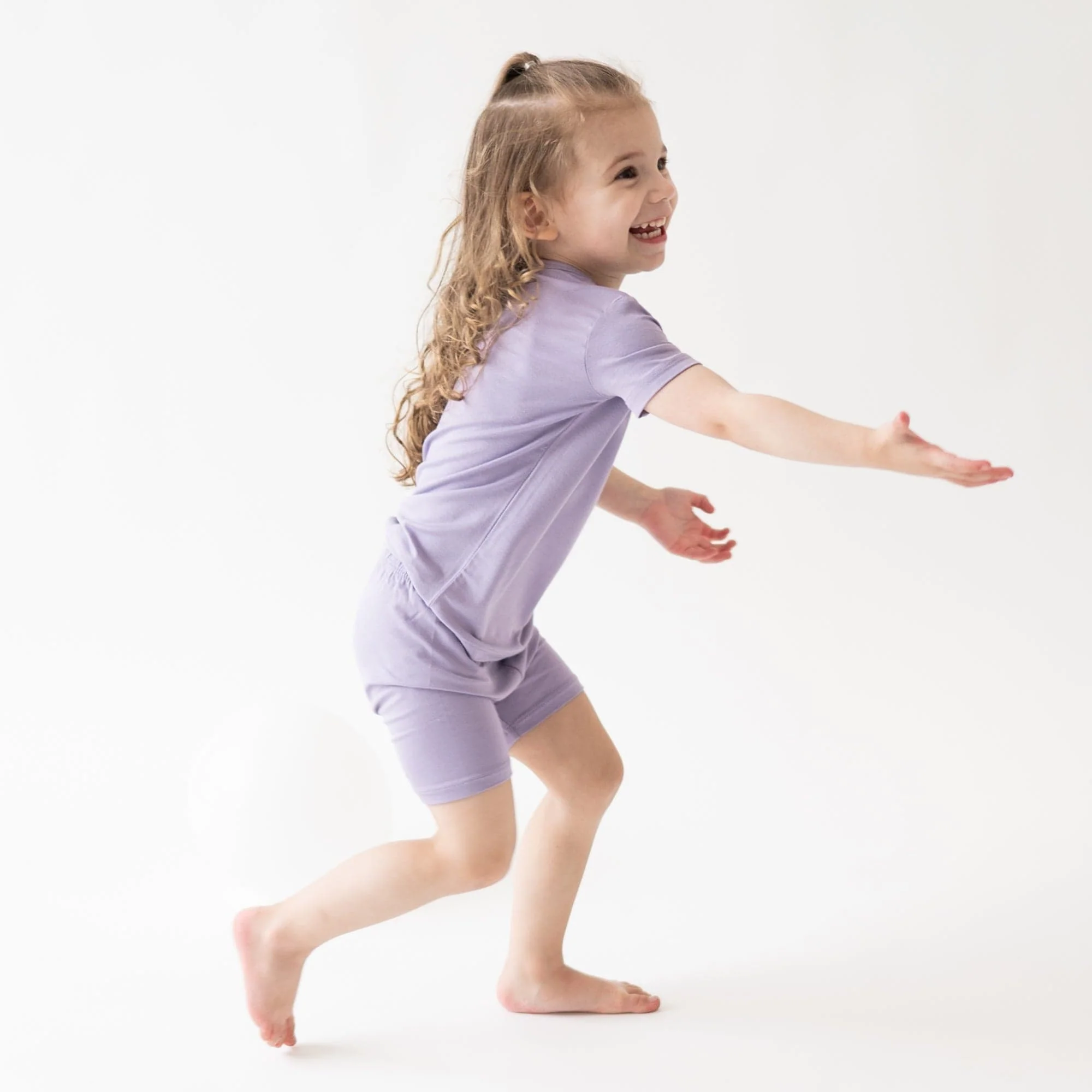 Short Sleeve Pajamas in Taro - Image 3