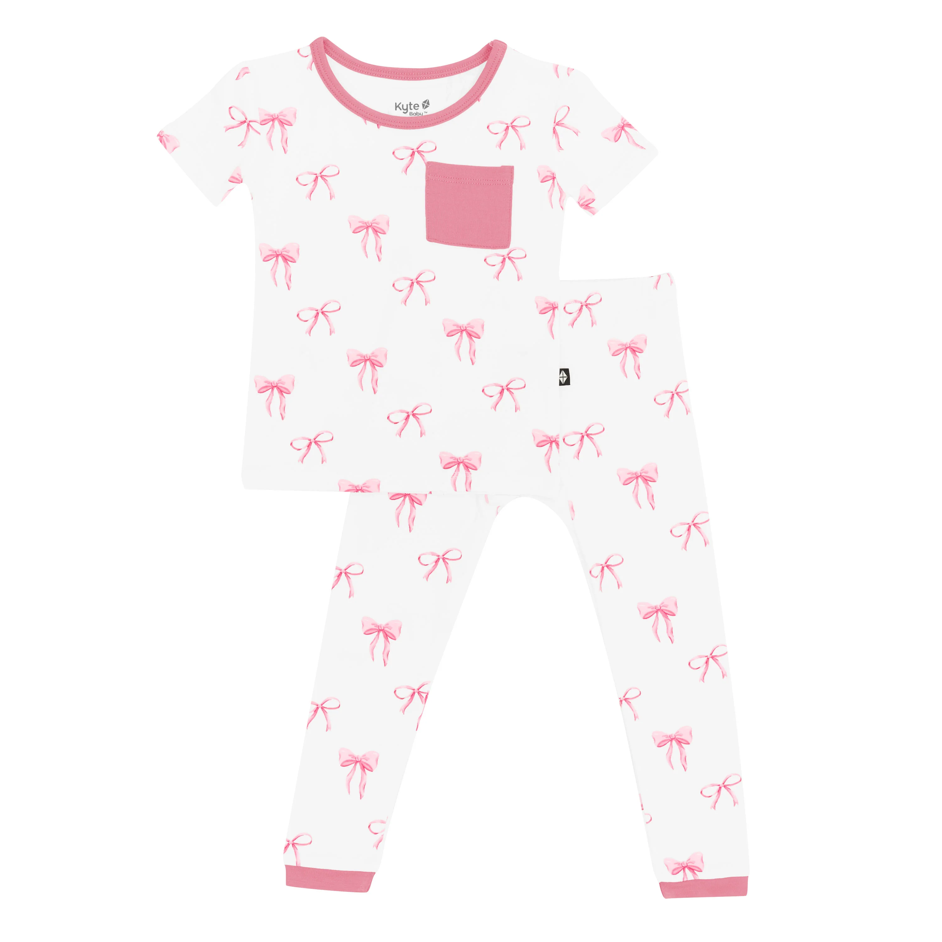 Short Sleeve with Pants Pajamas in Bow - Image 2