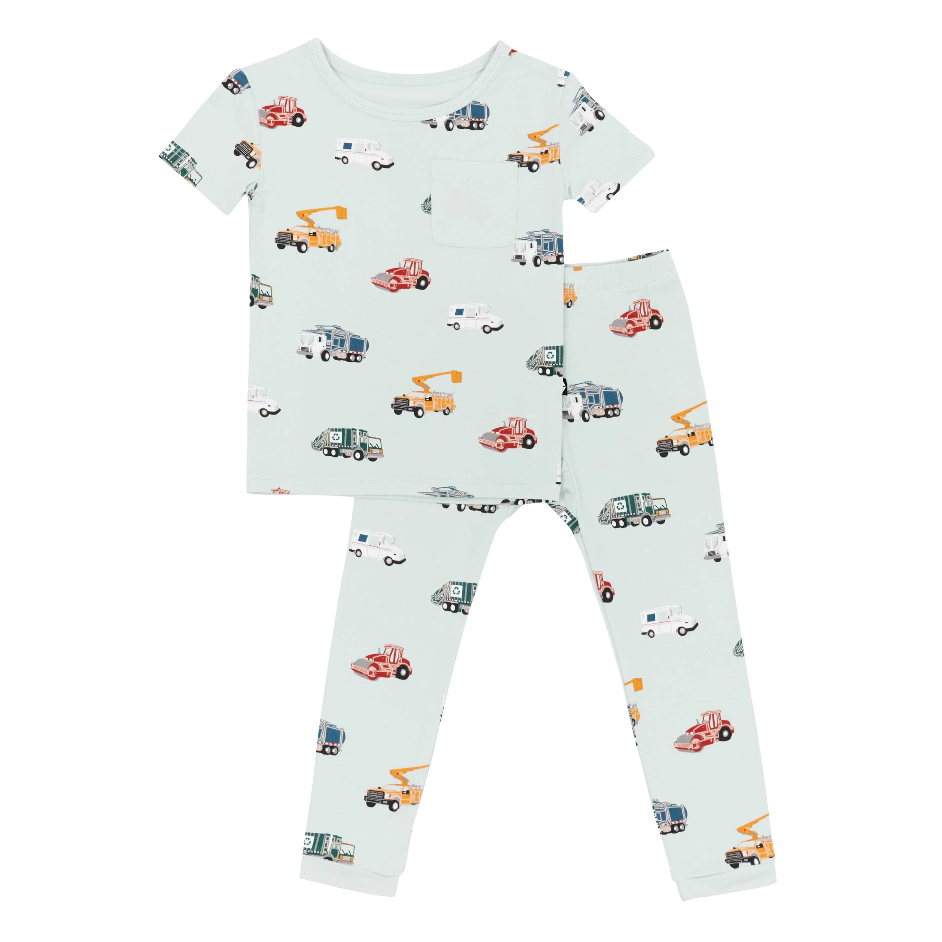 Short Sleeve with Pants Pajamas in City Vehicles - Image 2
