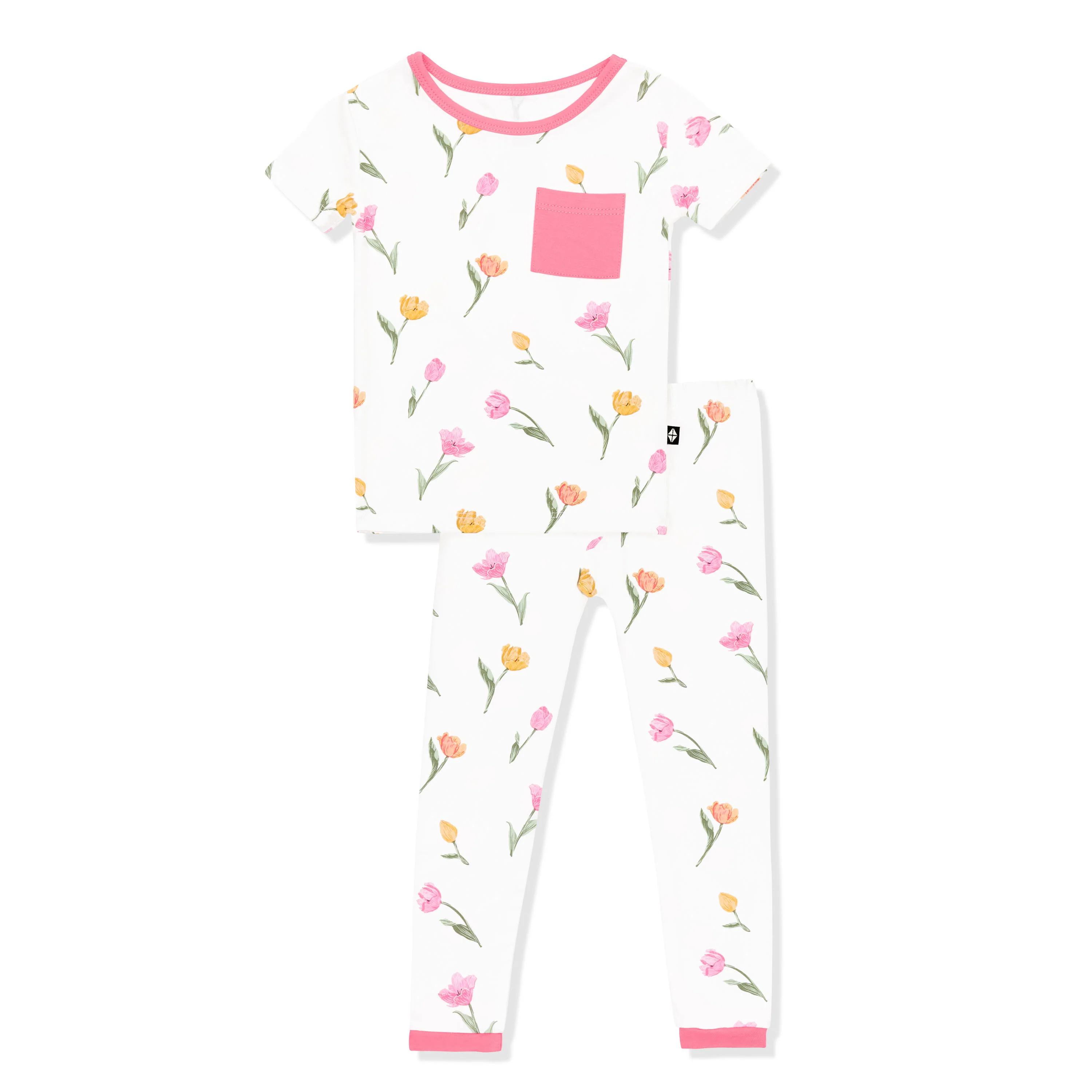 Short Sleeve with Pants Pajamas in Tulip - Image 2