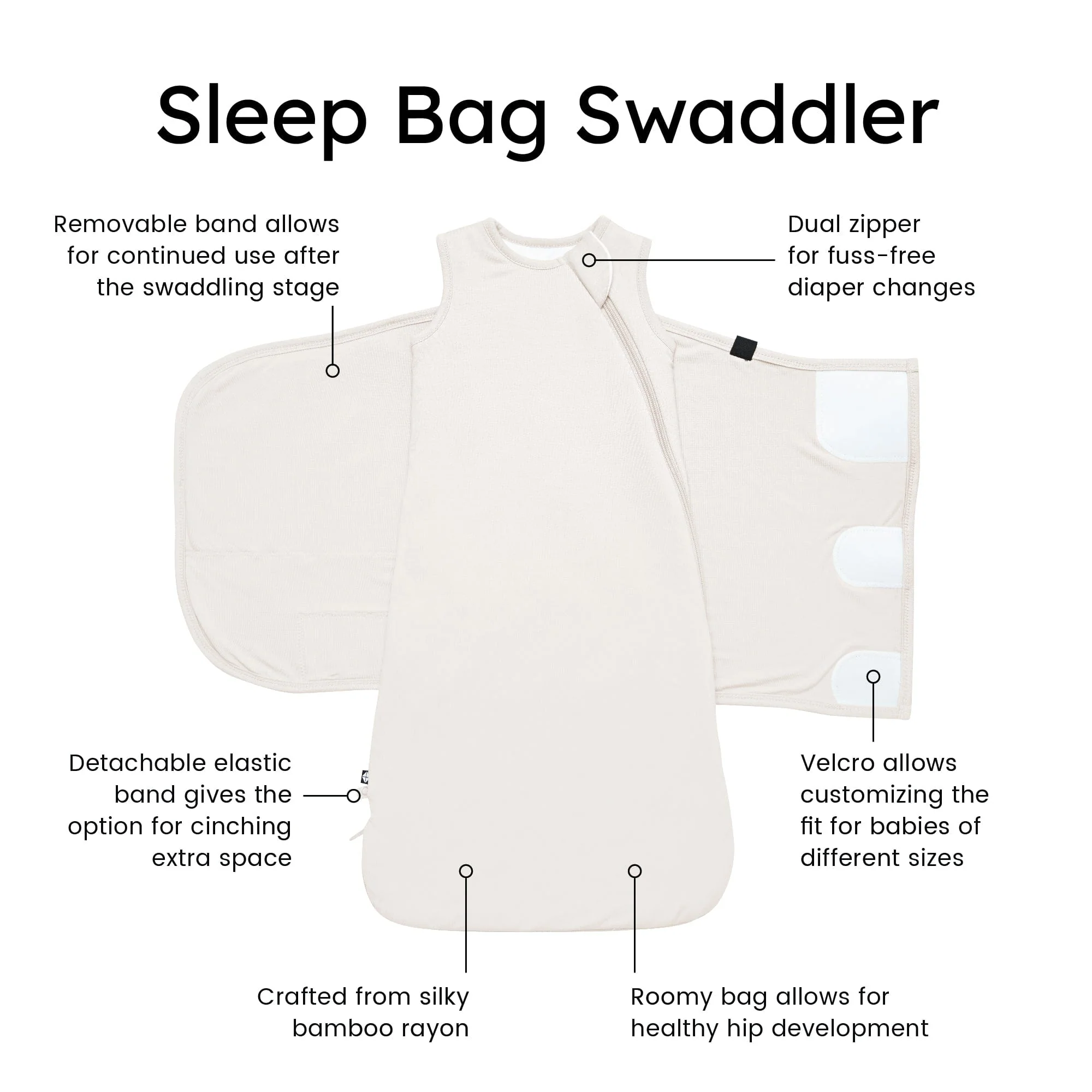 Sleep Bag Swaddler in Oat 1.0 - Image 9