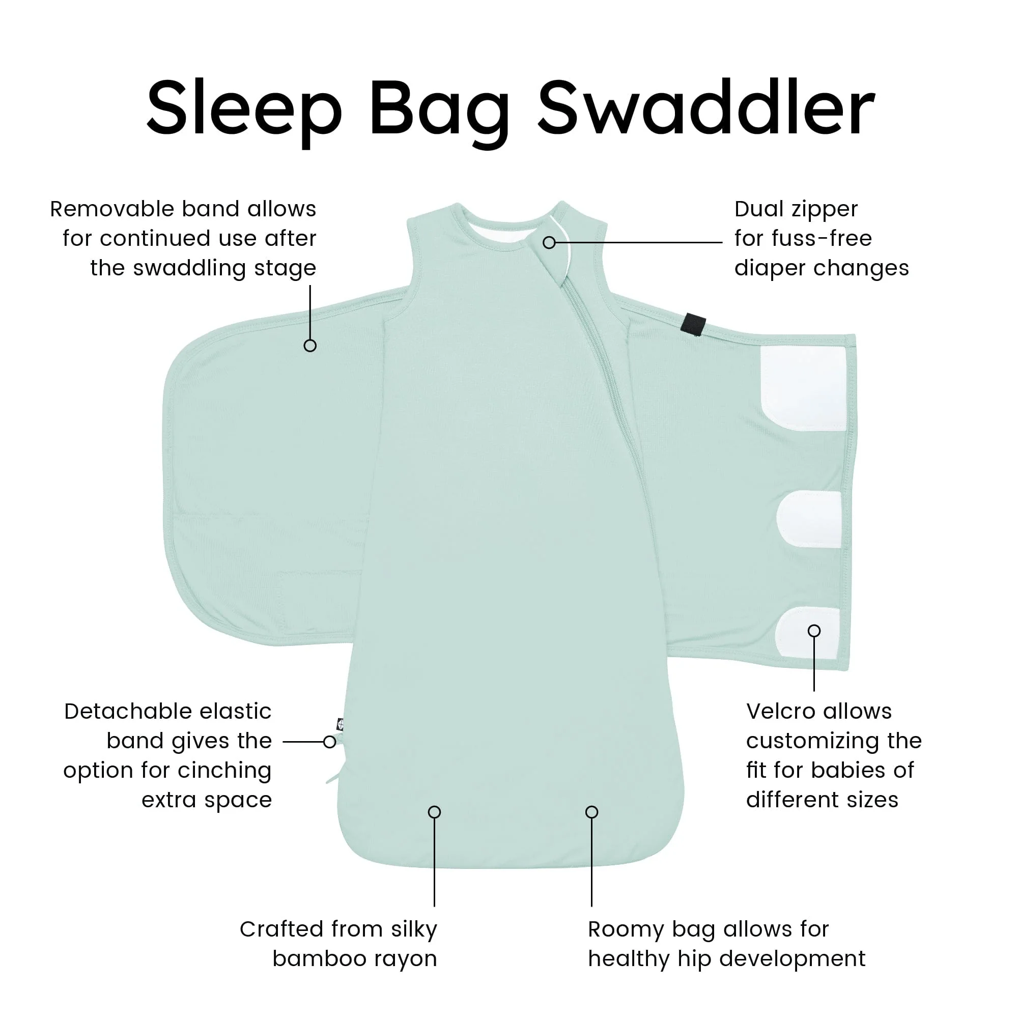 Sleep Bag Swaddler in Sage 1.0 - Image 11
