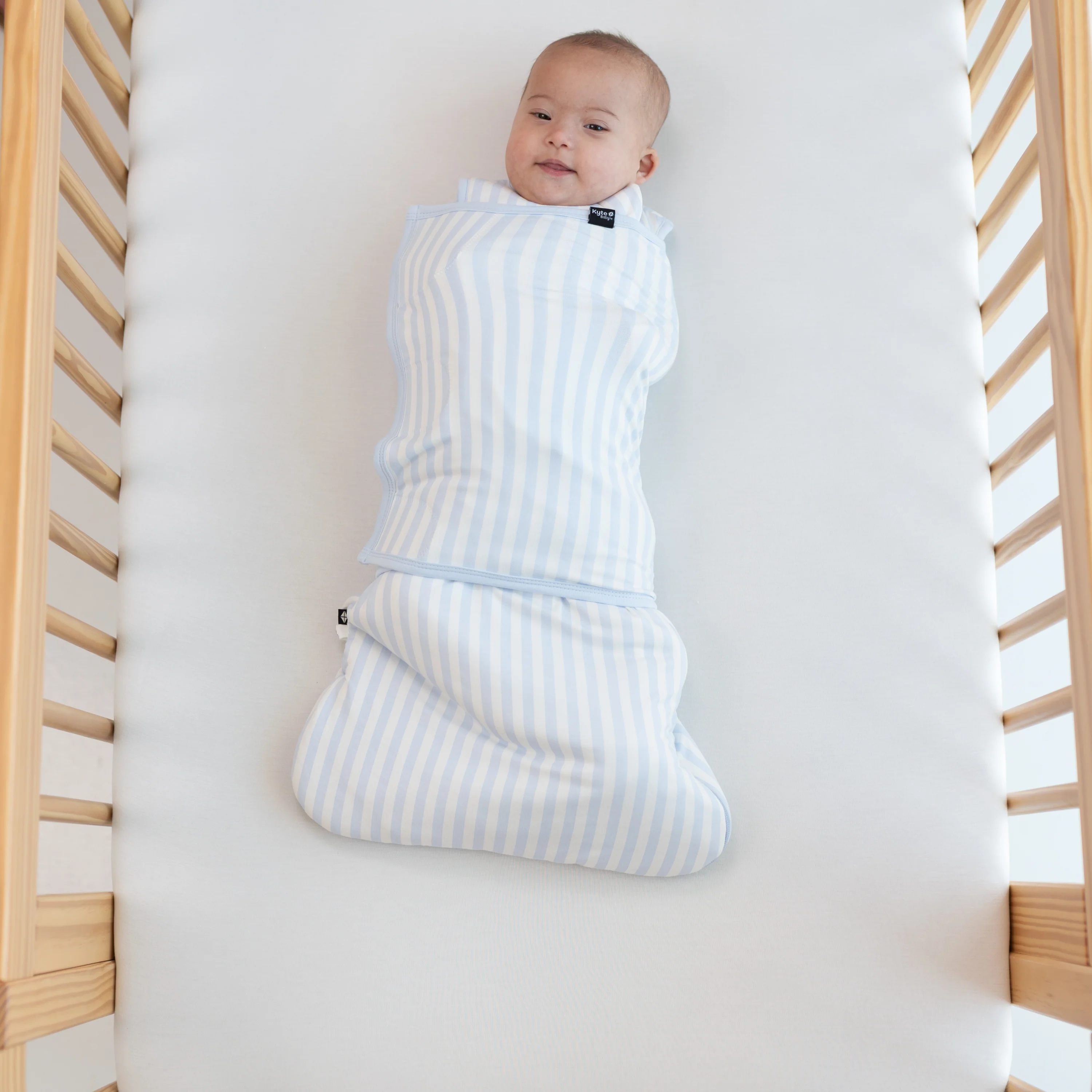 Sleep Bag Swaddler in Small Mist Stripe 1.0 - Image 3