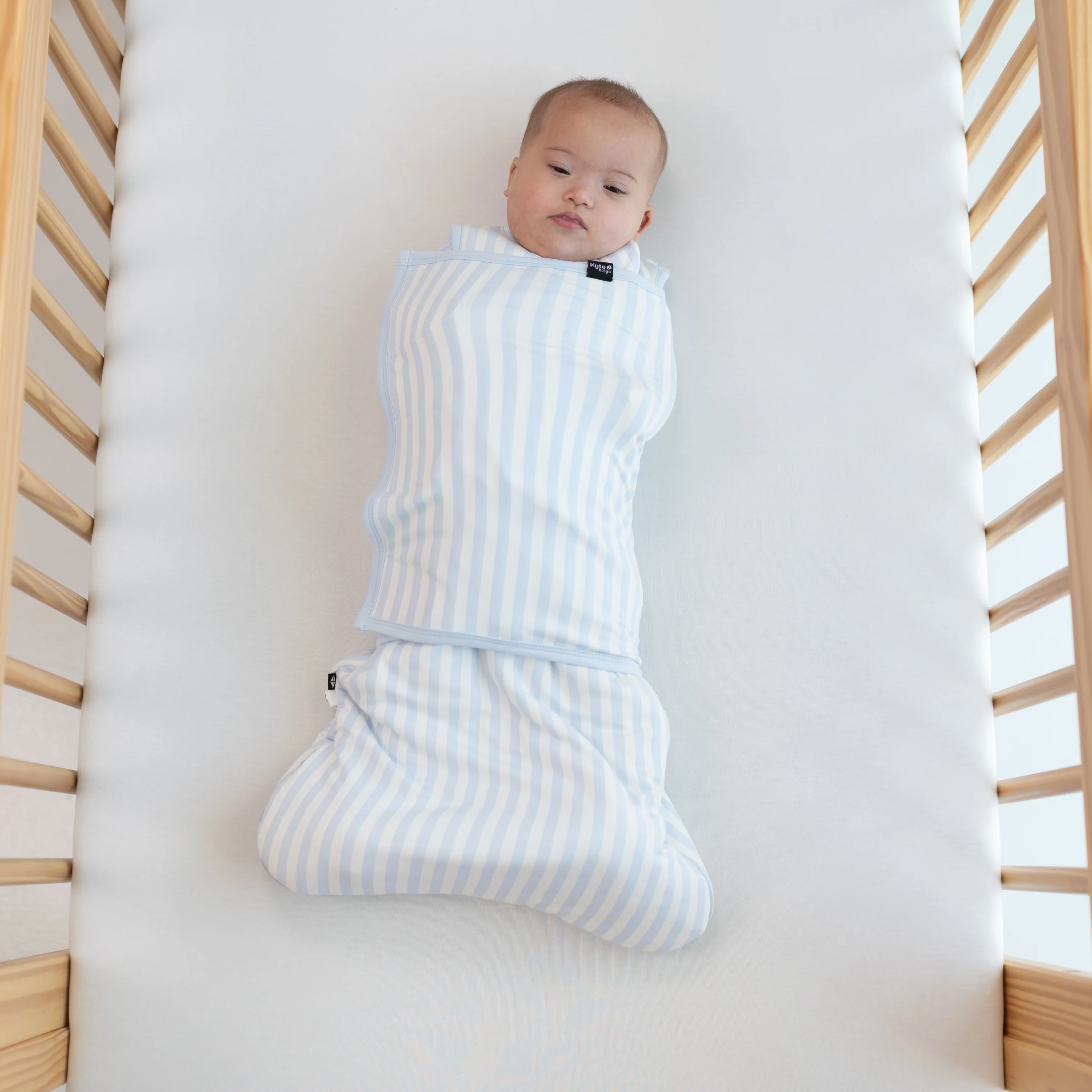 Sleep Bag Swaddler in Small Mist Stripe 1.0 - Image 4