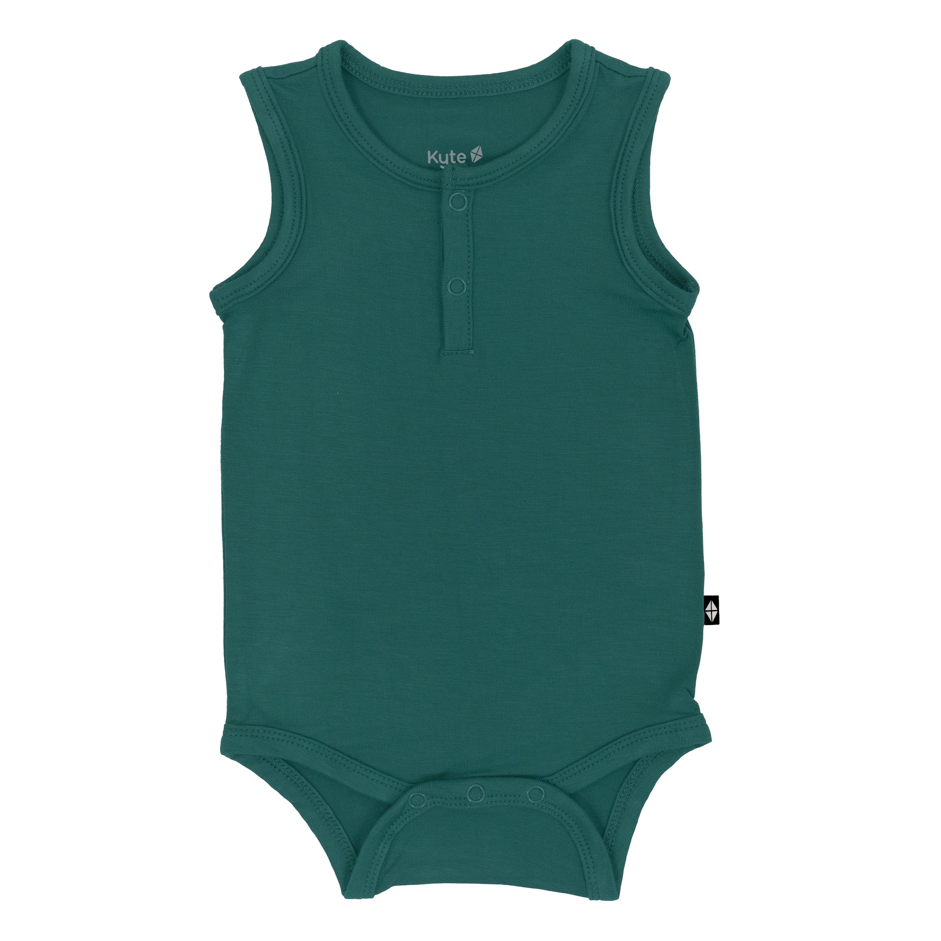 Sleeveless Bodysuit in Emerald - Image 2