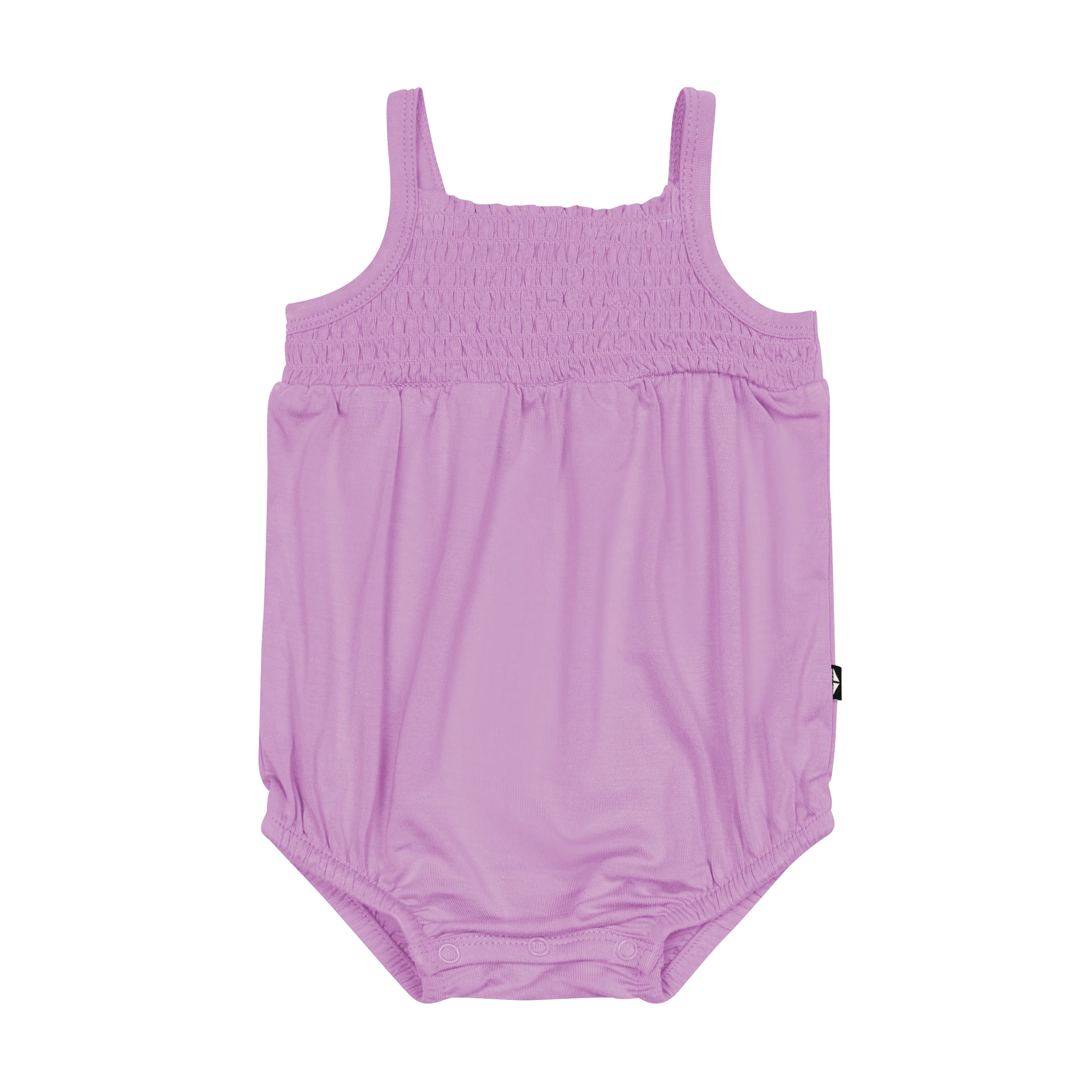 Smocked Bubble Romper in Poi - Image 2